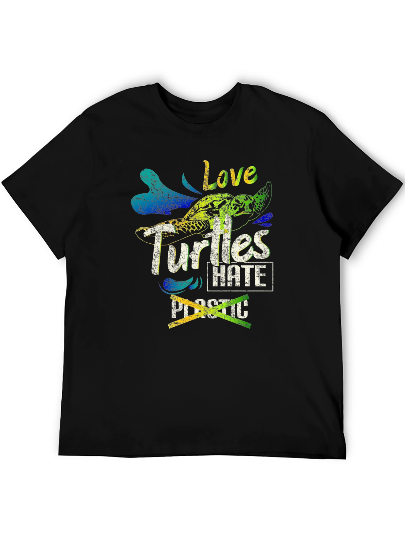 Love Turtles Hate Plastic Graphic Tee