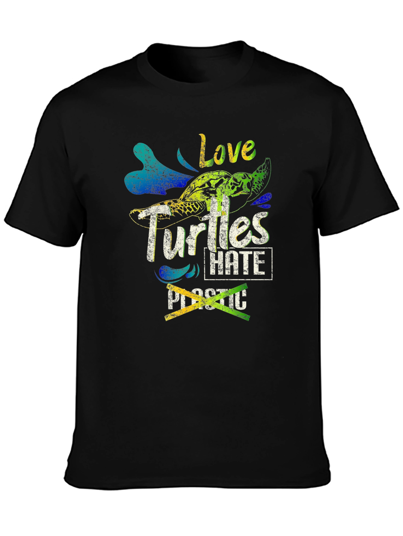 Love Turtles Hate Plastic Graphic Tee