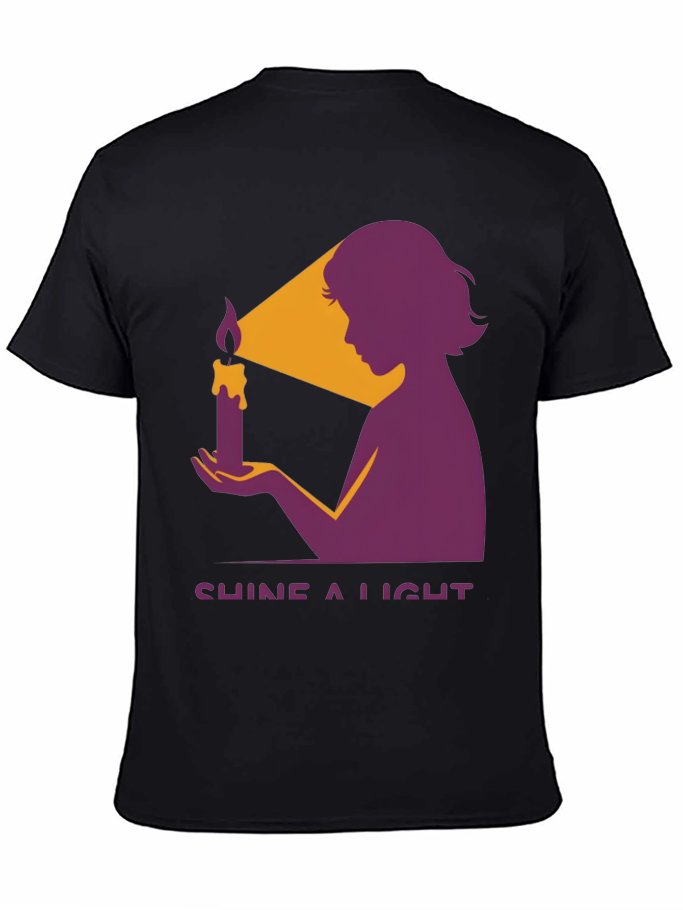 Shine a Light Graphic Tee - Black Cotton