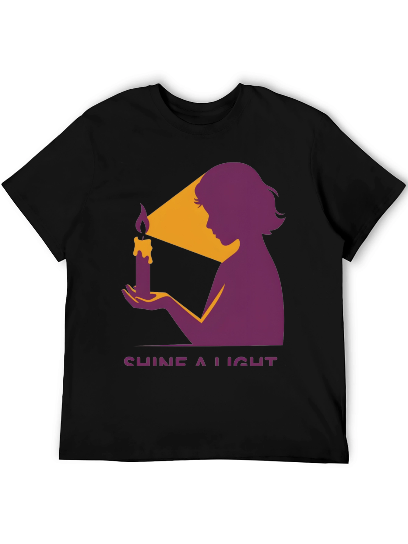 Shine a Light Graphic Tee - Black Cotton