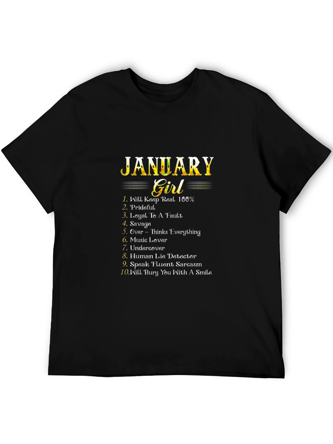 January Girl T-Shirt - Birthday Gift