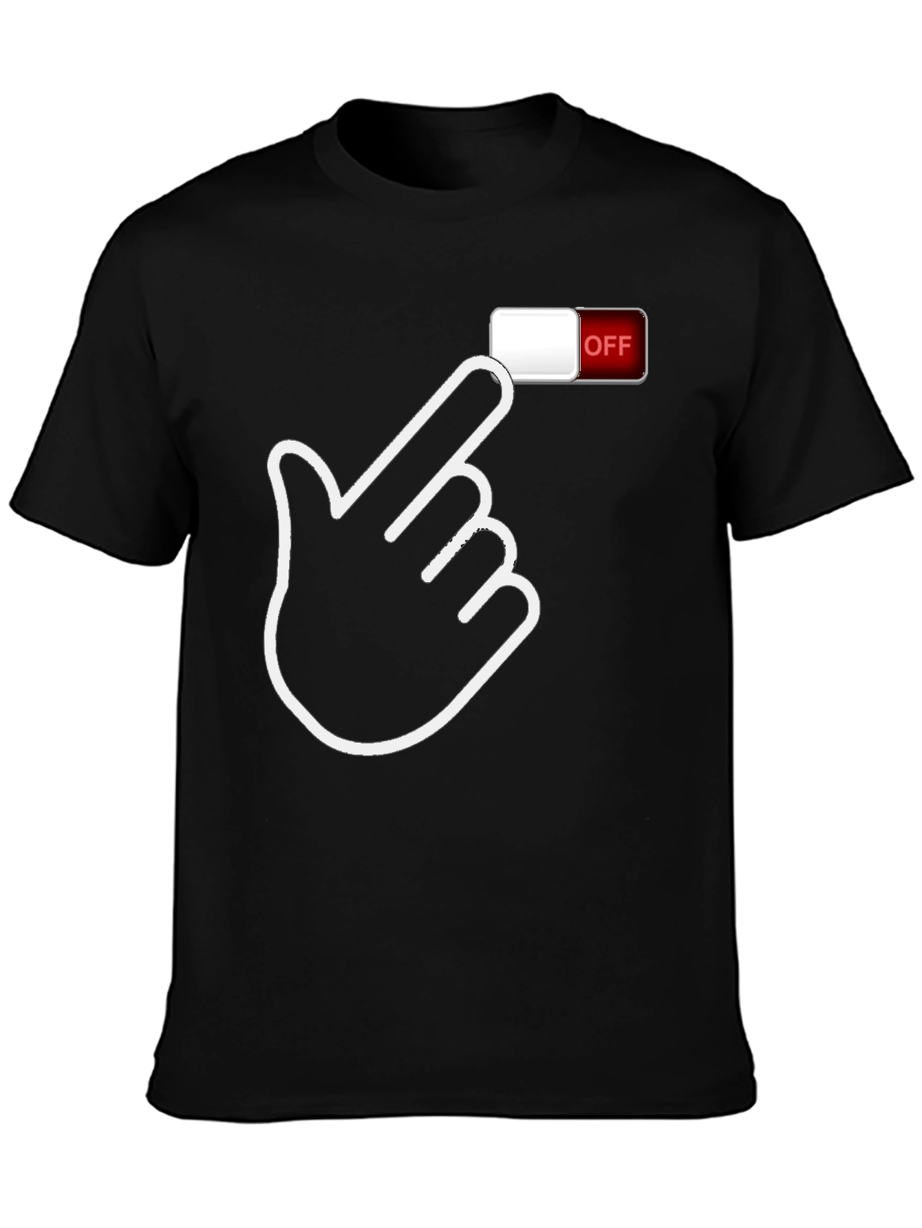 Off Switch Graphic Tee - Funny Novelty Shirt