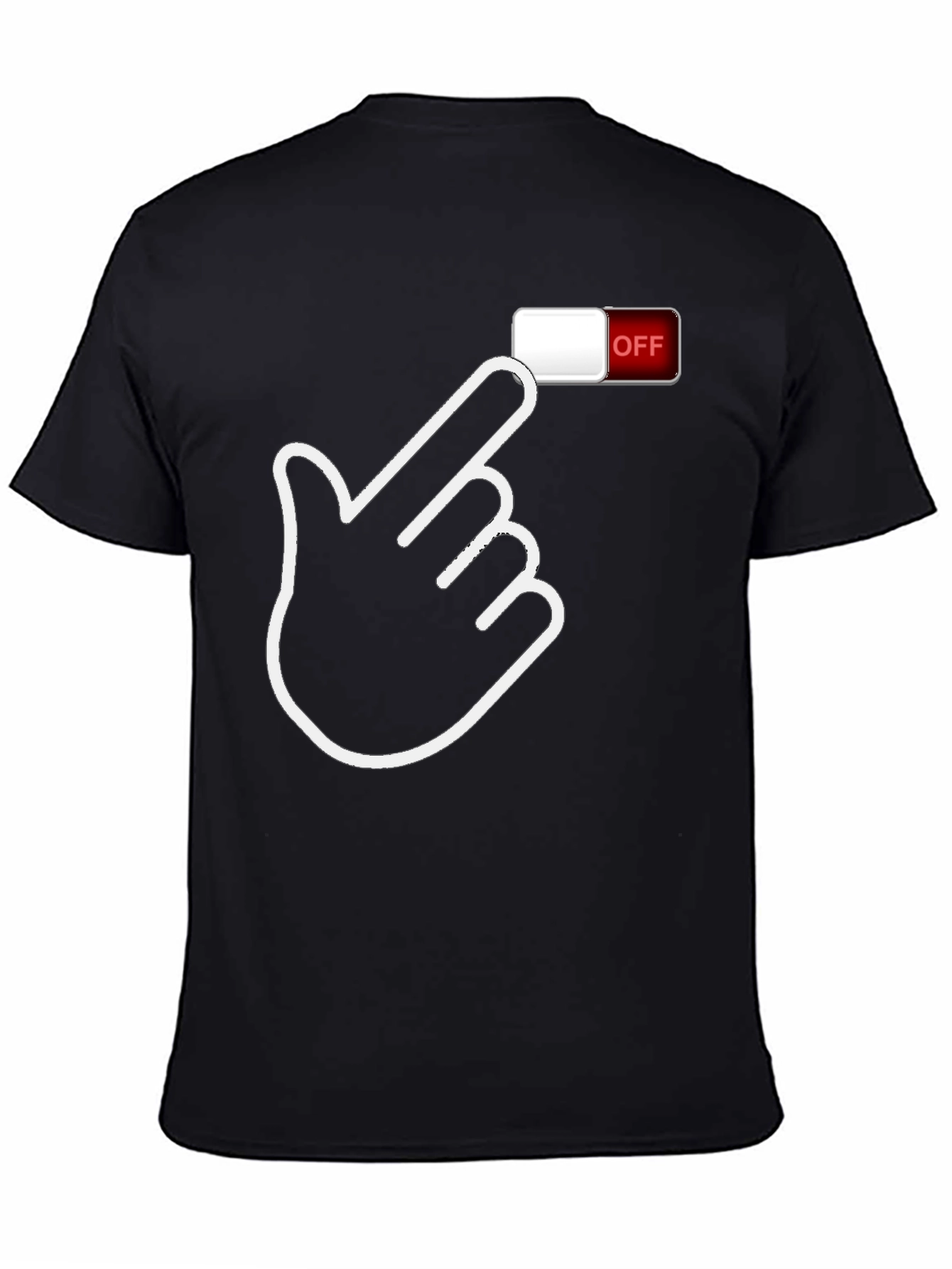 Off Switch Graphic Tee - Funny Novelty Shirt