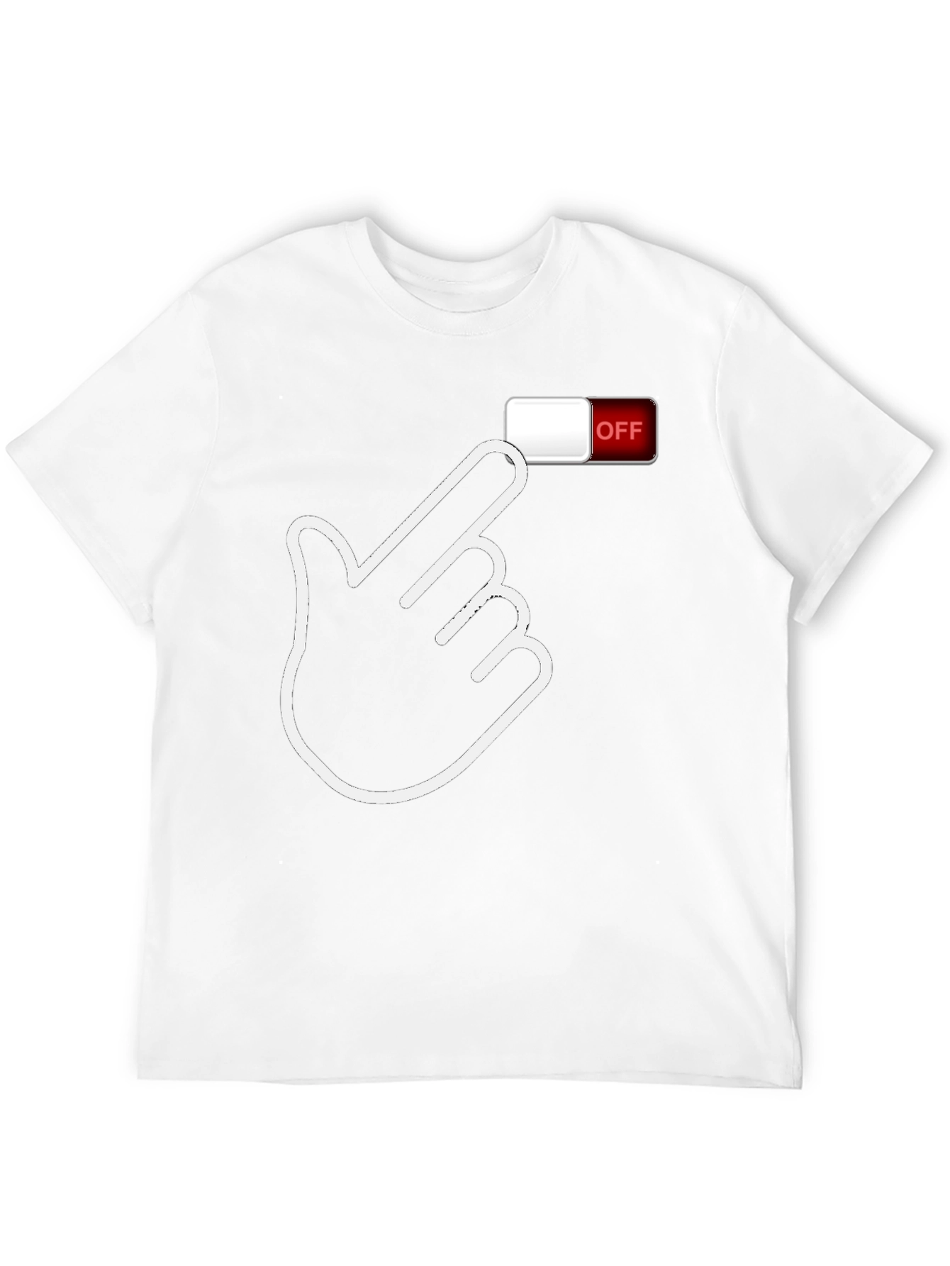 Off Switch Graphic Tee - Funny Novelty Shirt