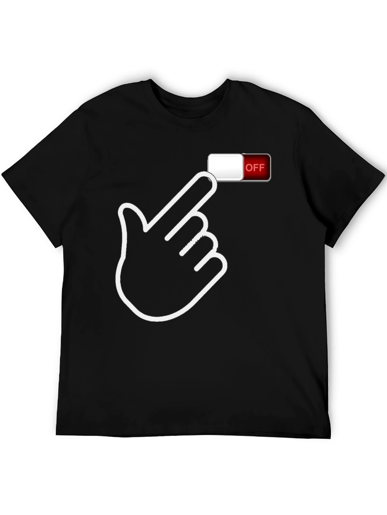 Off Switch Graphic Tee - Funny Novelty Shirt