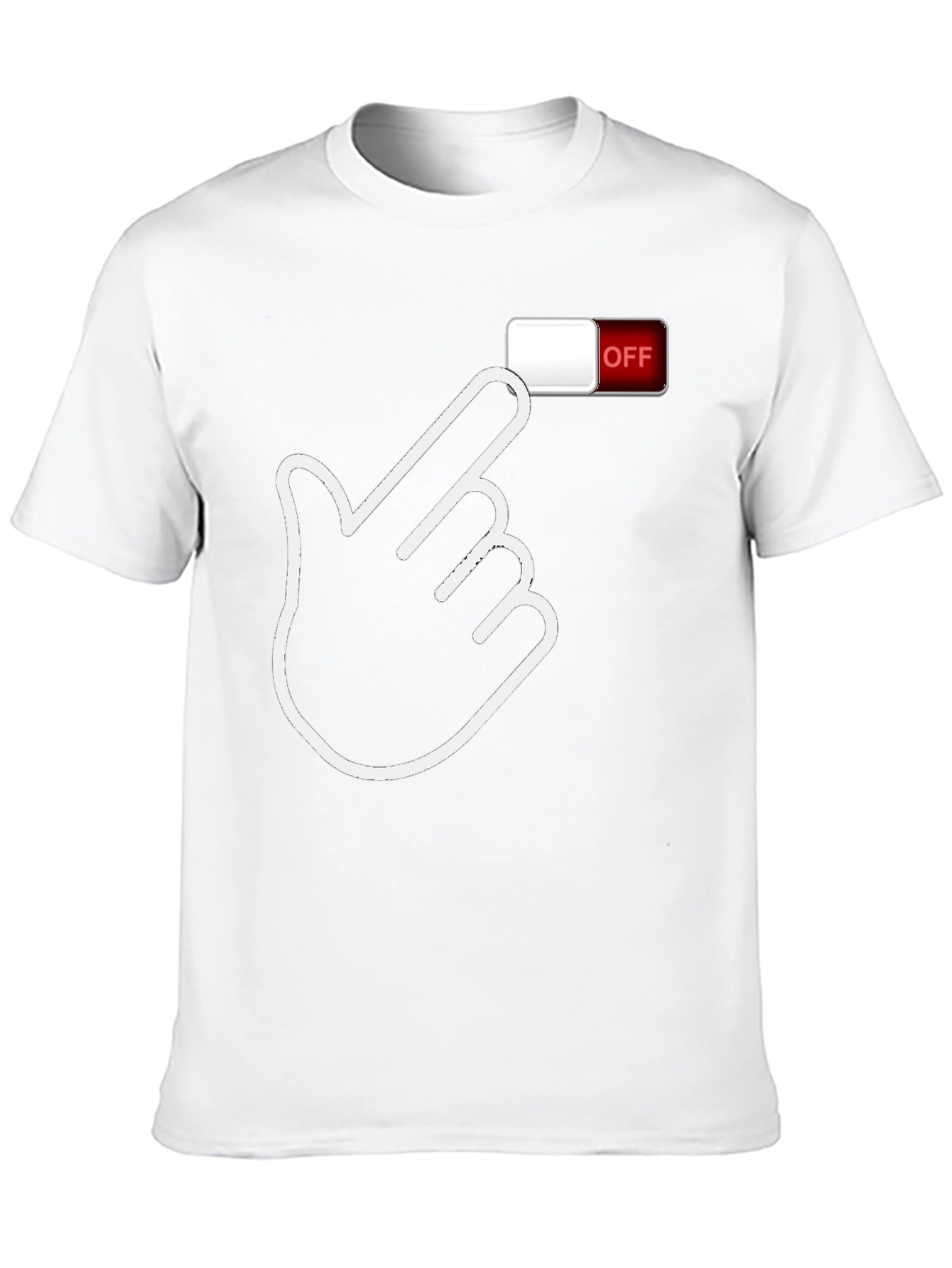 Off Switch Graphic Tee - Funny Novelty Shirt