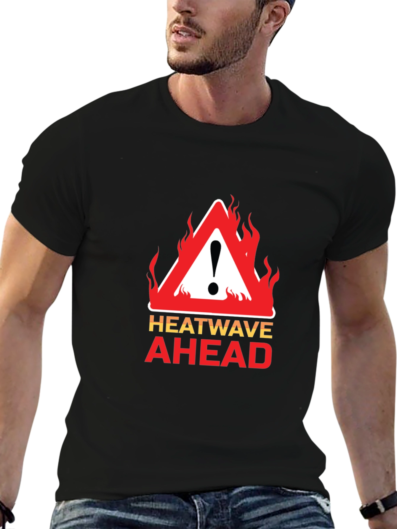 Heatwave Ahead Graphic Tee - Warning Sign Design