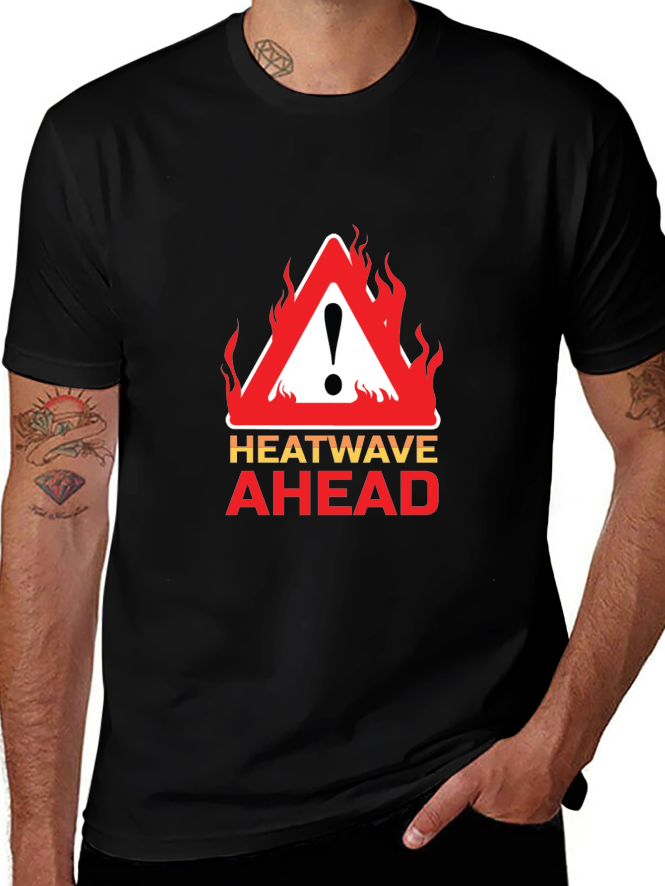 Heatwave Ahead Graphic Tee - Warning Sign Design