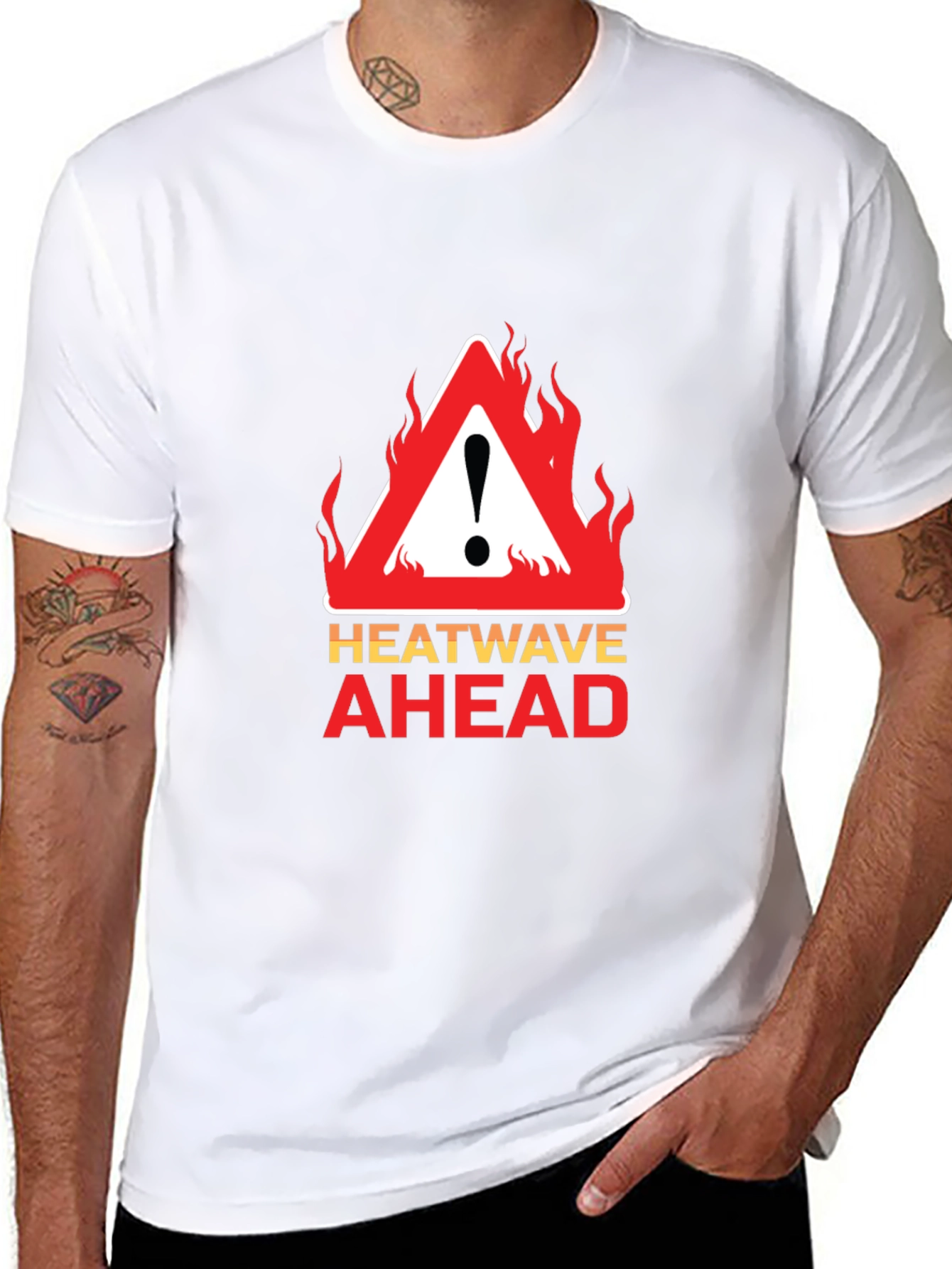 Heatwave Ahead Graphic Tee - Warning Sign Design