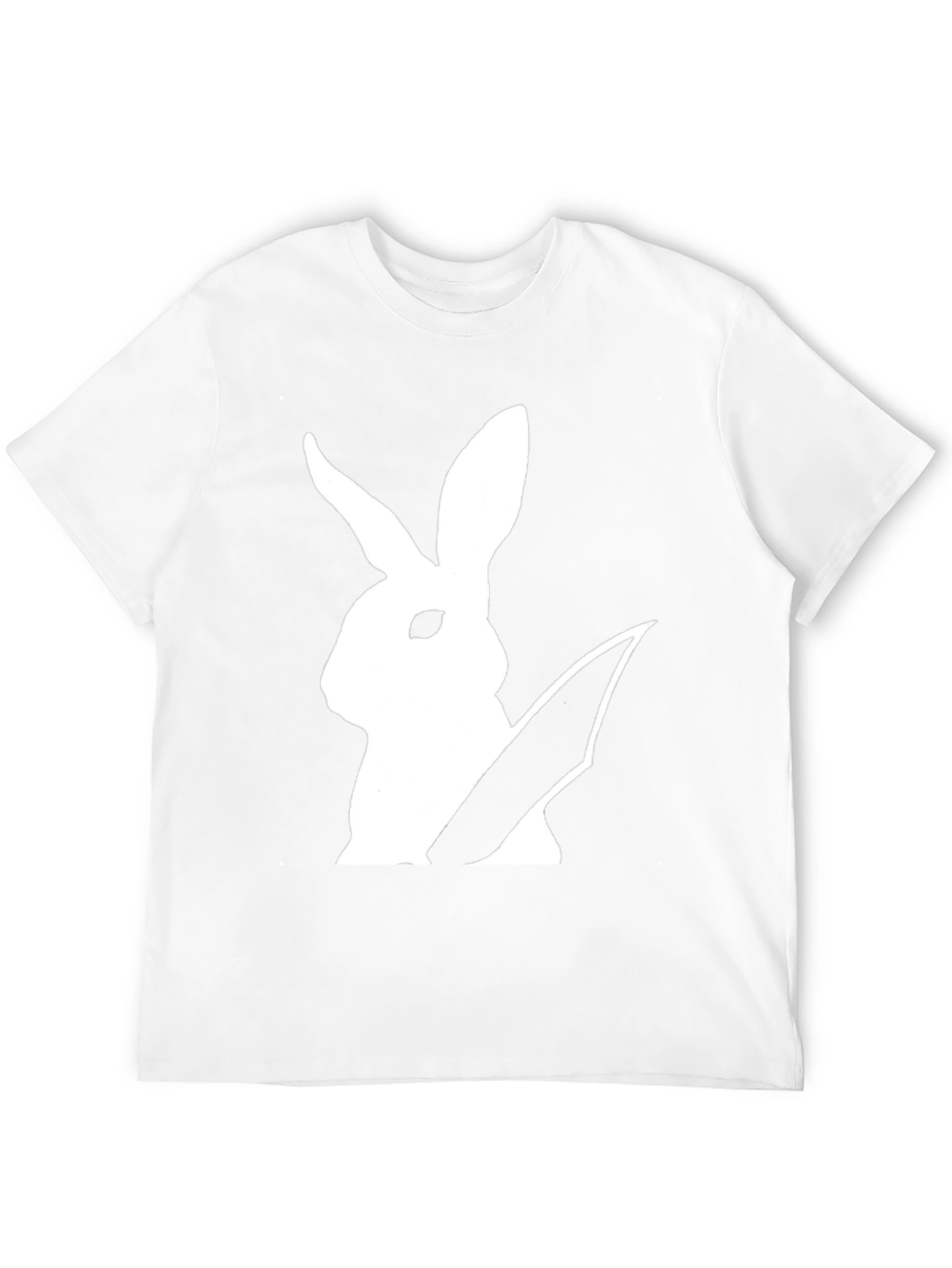 Rabbit With Knife Graphic Tee - Black Cotton T-Shirt