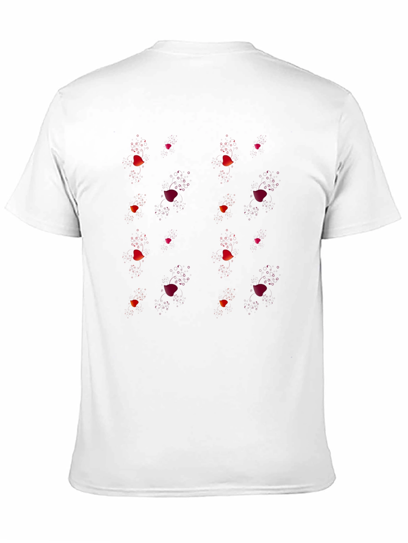 Abstract Floral Print Black T-Shirt