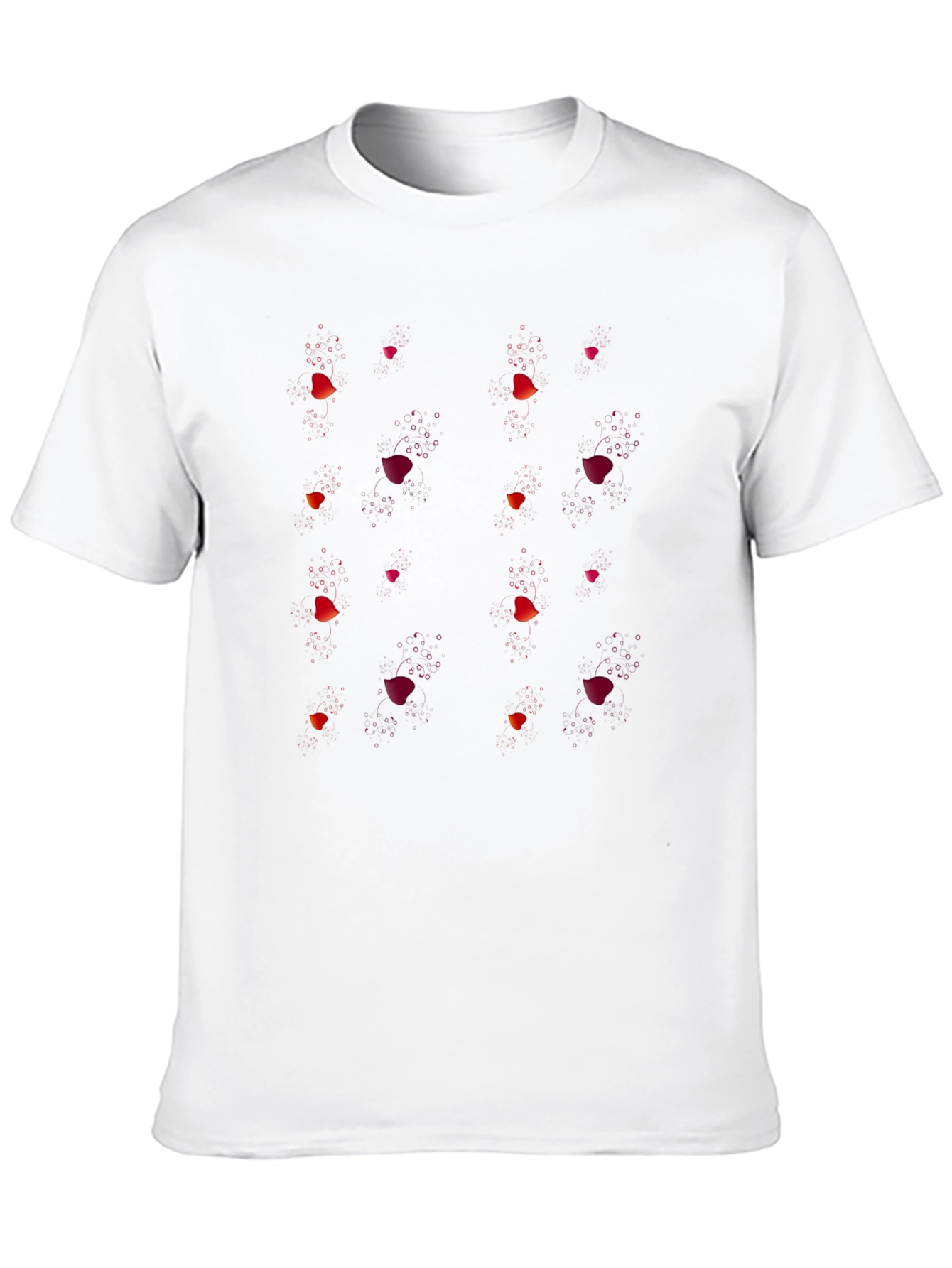 Abstract Floral Print Black T-Shirt