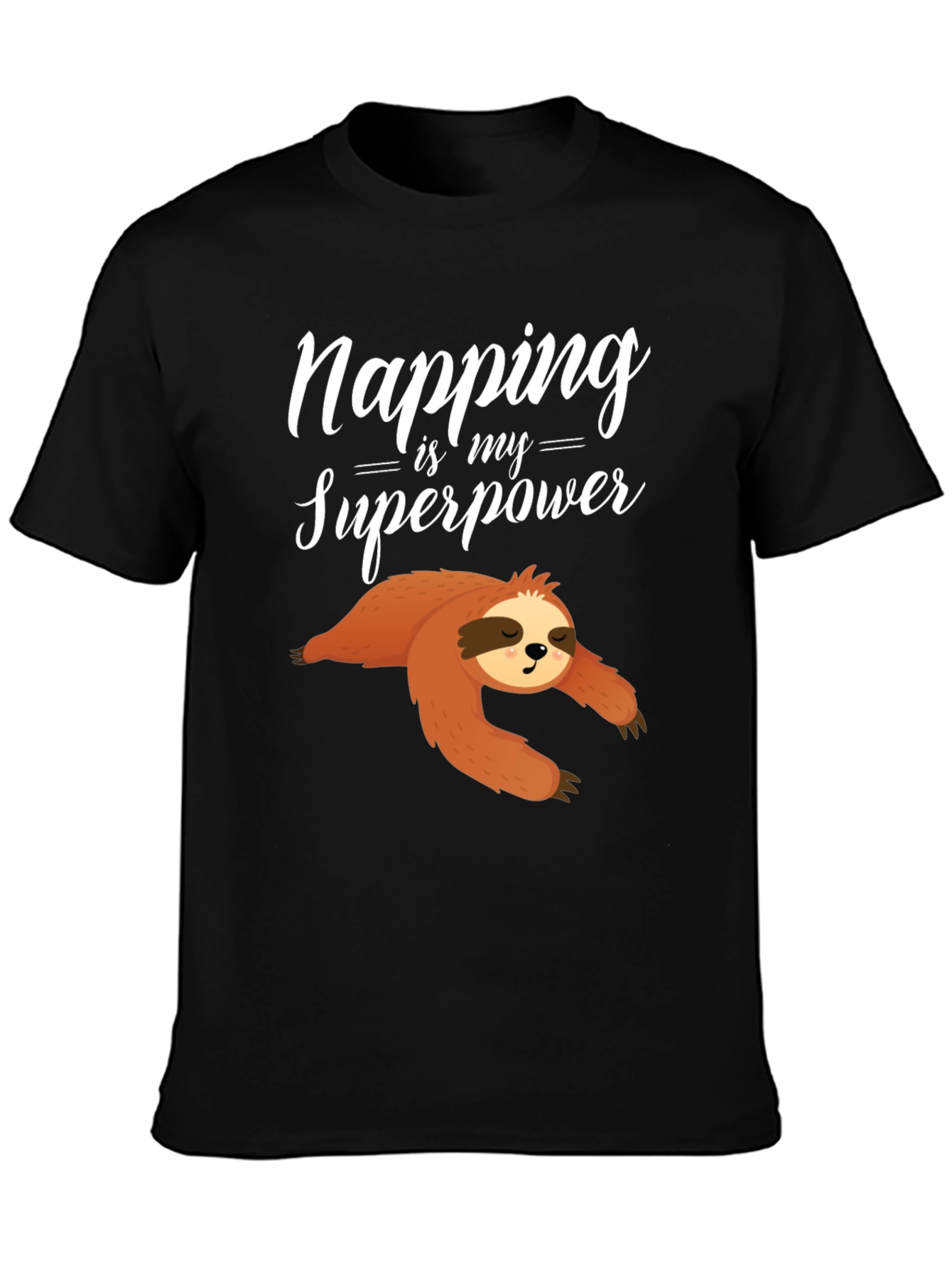 Napping is My Superpower Sloth Graphic Tee