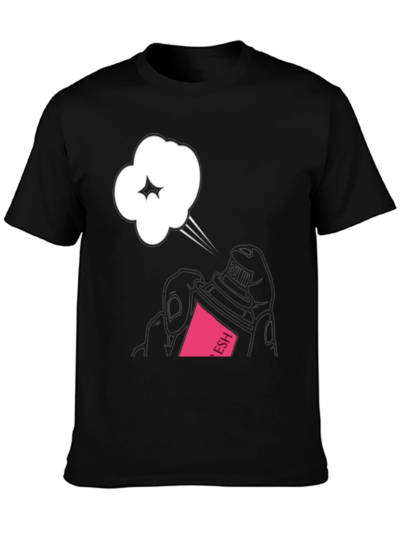 Fresh Spray Graphic Black Tee
