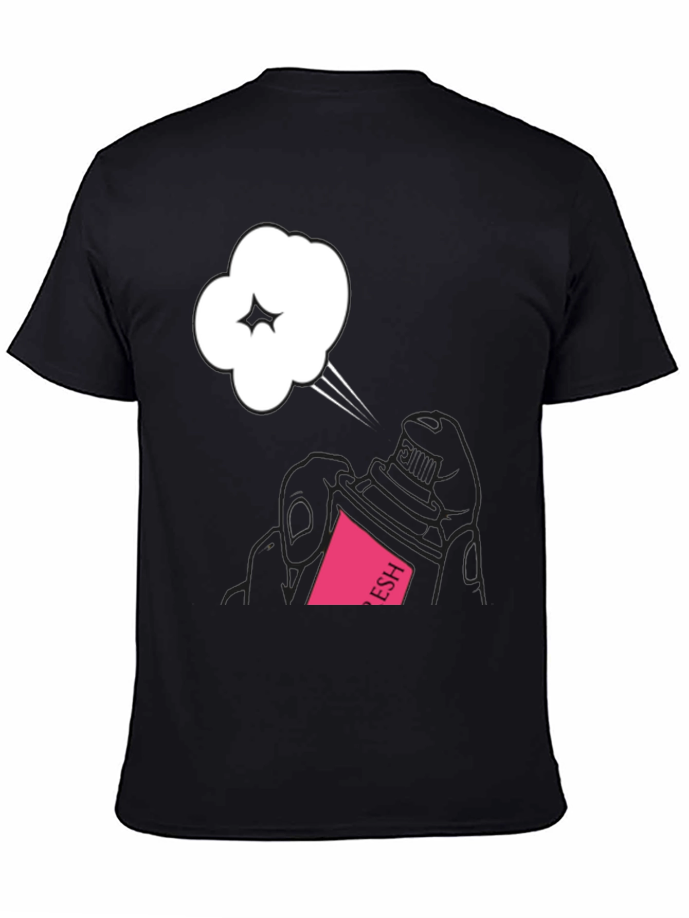 Fresh Spray Graphic Black Tee