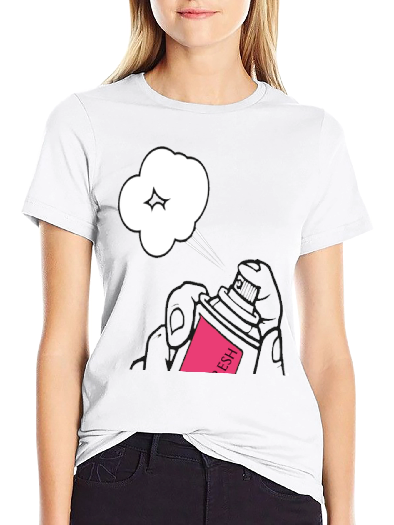 Fresh Spray Graphic Black Tee