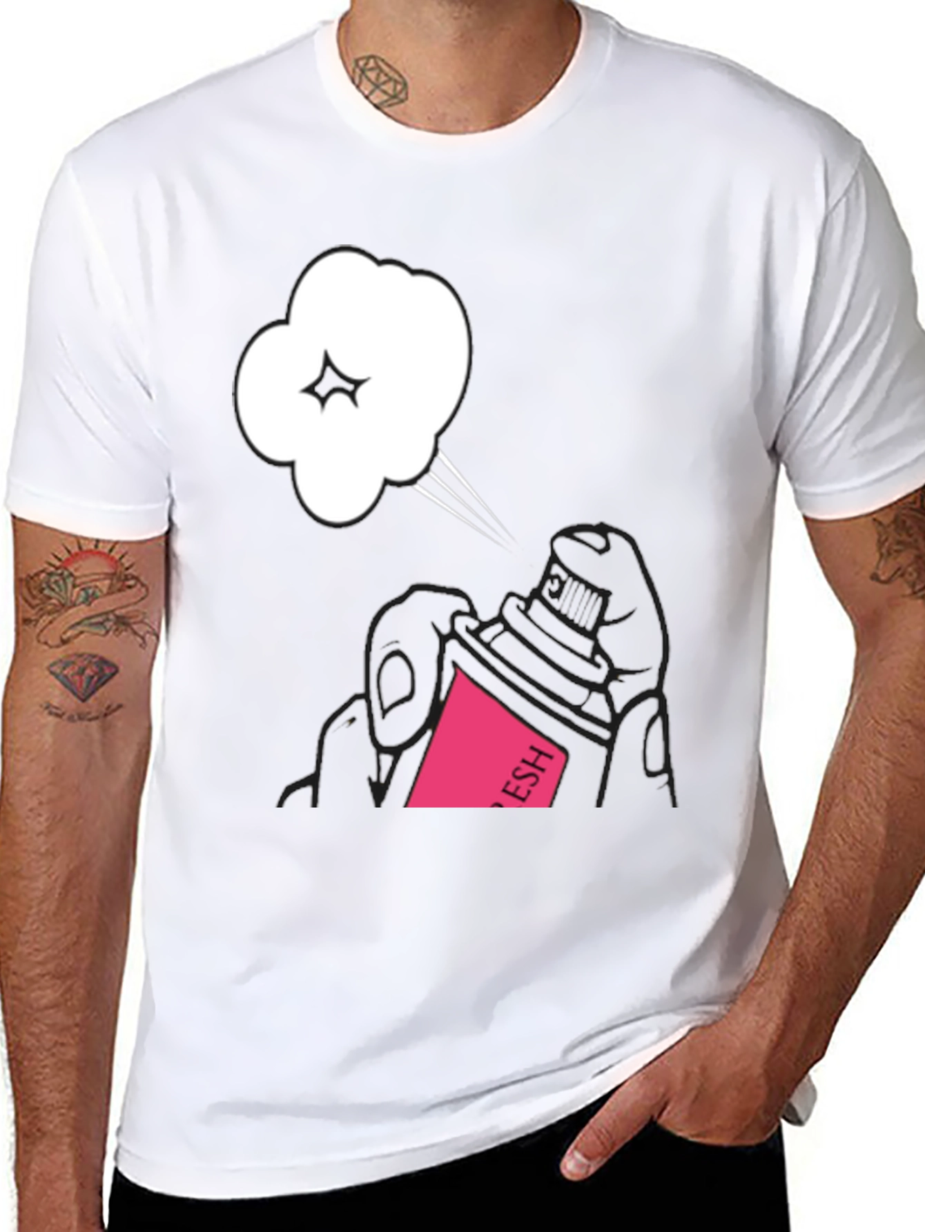 Fresh Spray Graphic Black Tee