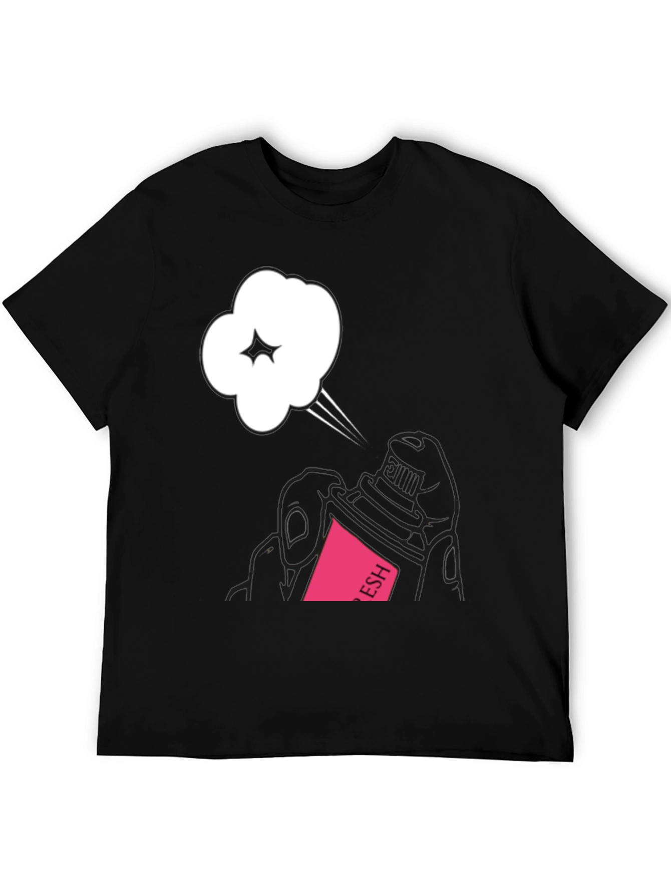 Fresh Spray Graphic Black Tee