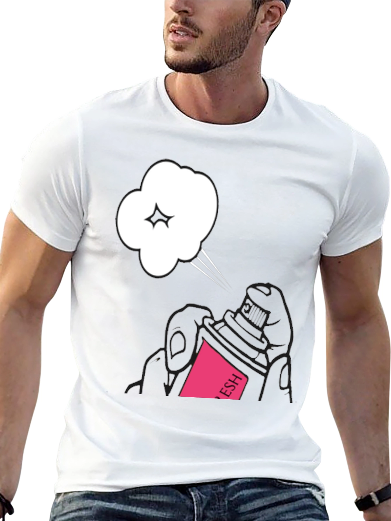 Fresh Spray Graphic Black Tee