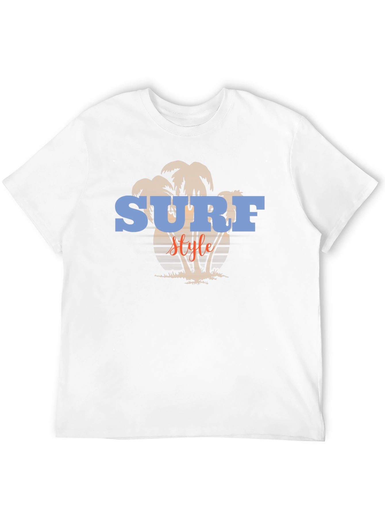 Surf Style Graphic Tee - Black Cotton T-Shirt