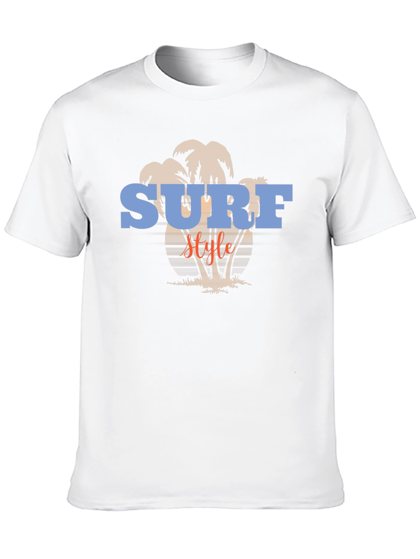 Surf Style Graphic Tee - Black Cotton T-Shirt