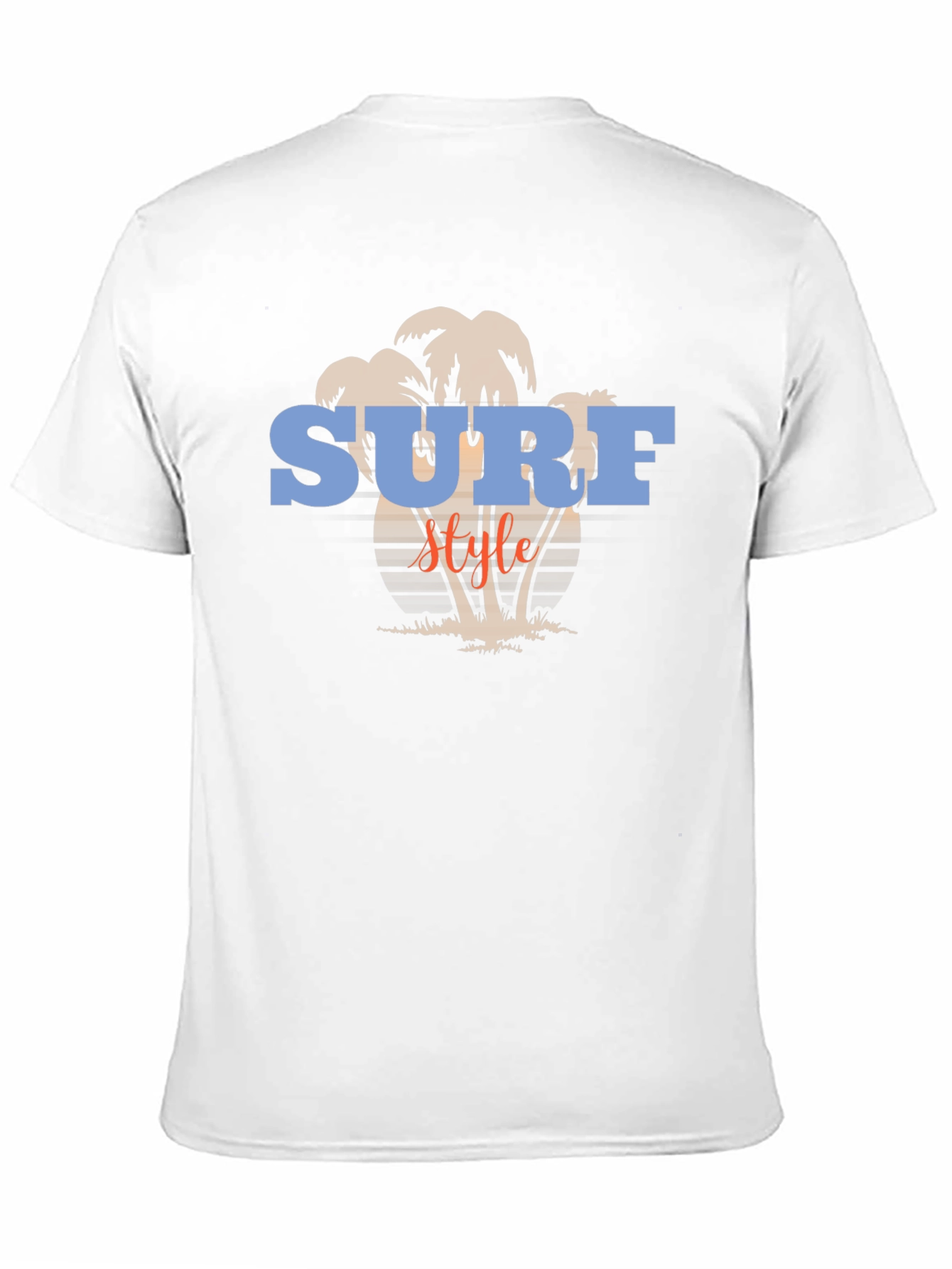 Surf Style Graphic Tee - Black Cotton T-Shirt