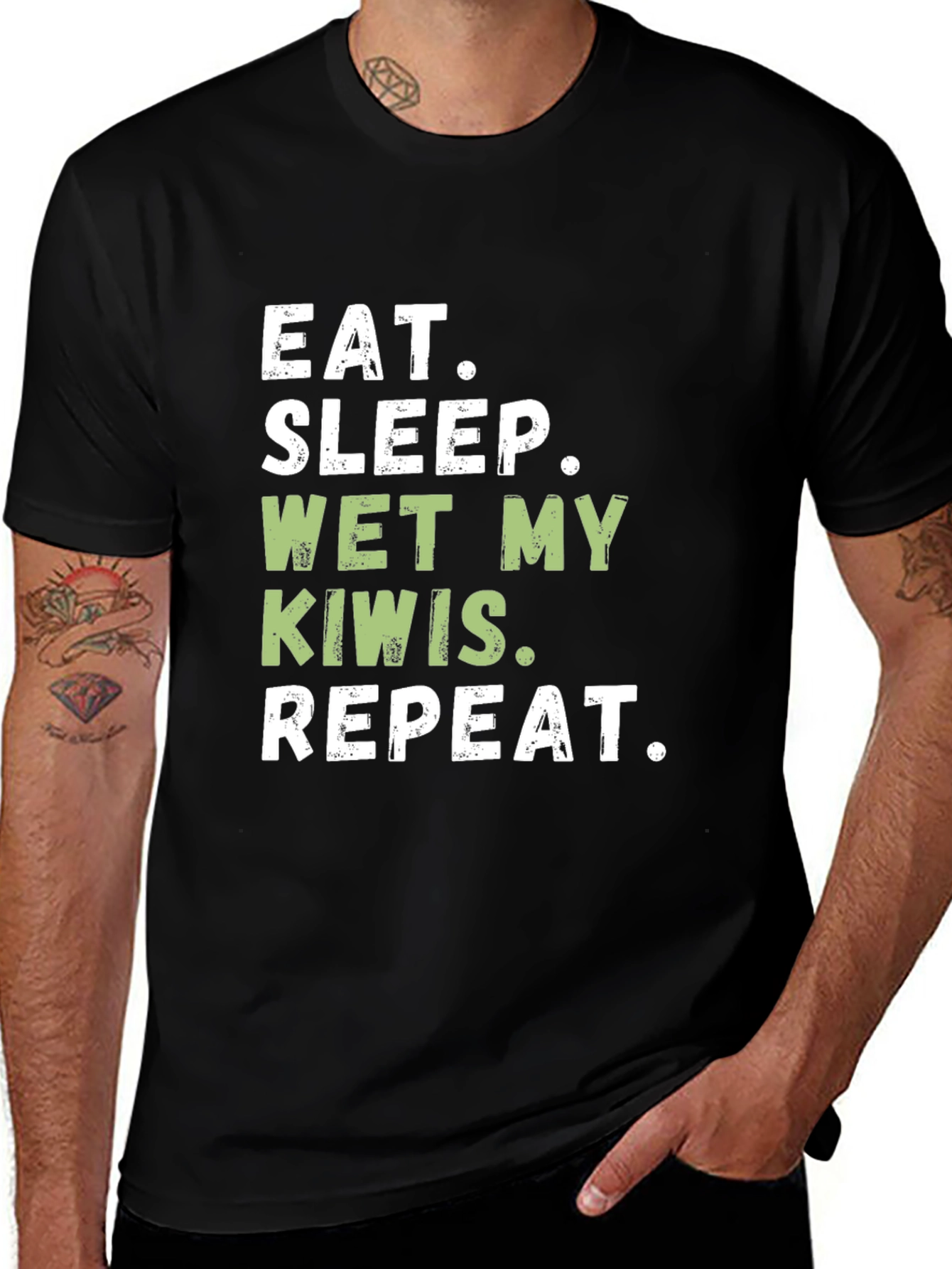Eat Sleep Wet My Kiwis Repeat T-Shirt