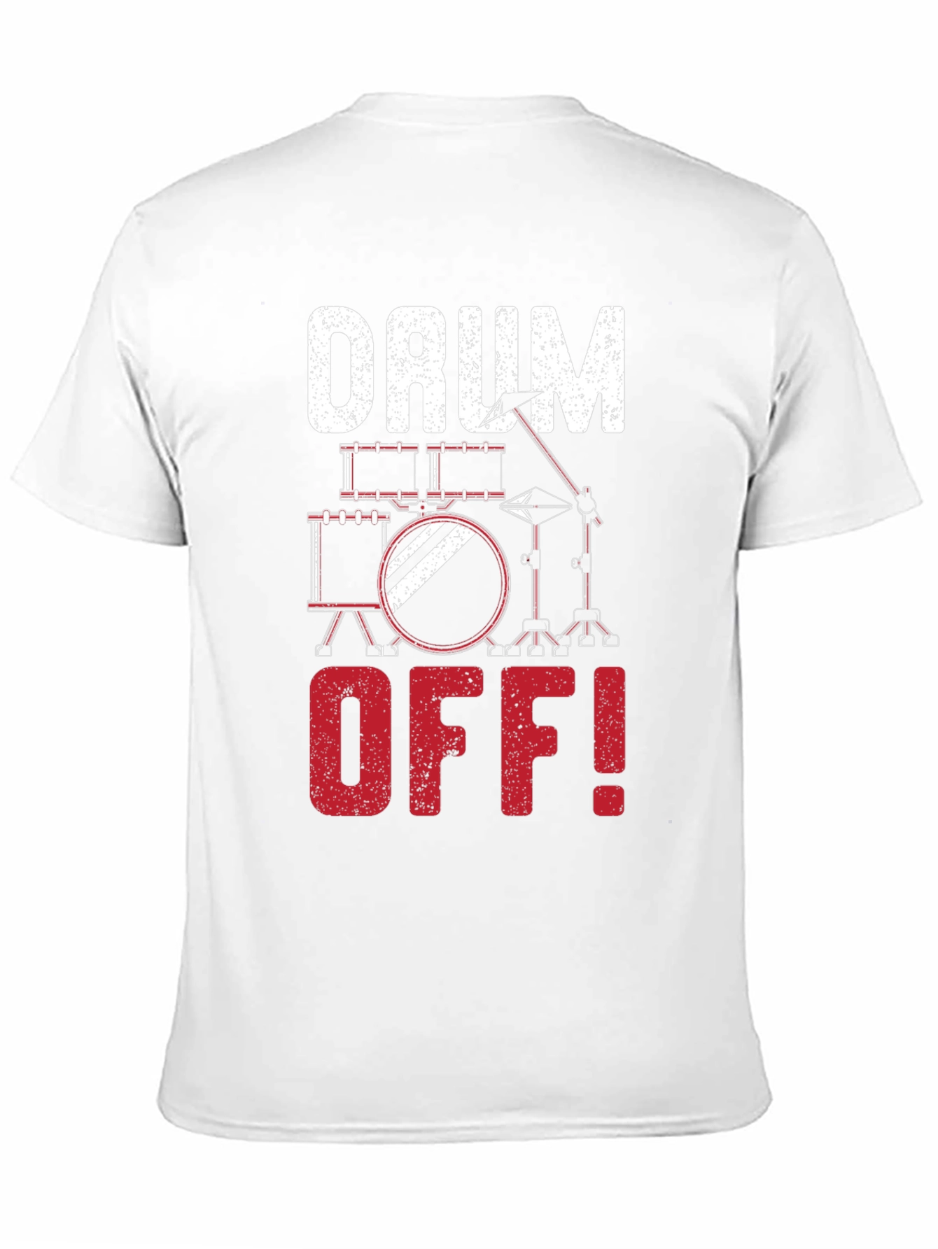 Drum Off! Black Cotton Graphic Tee