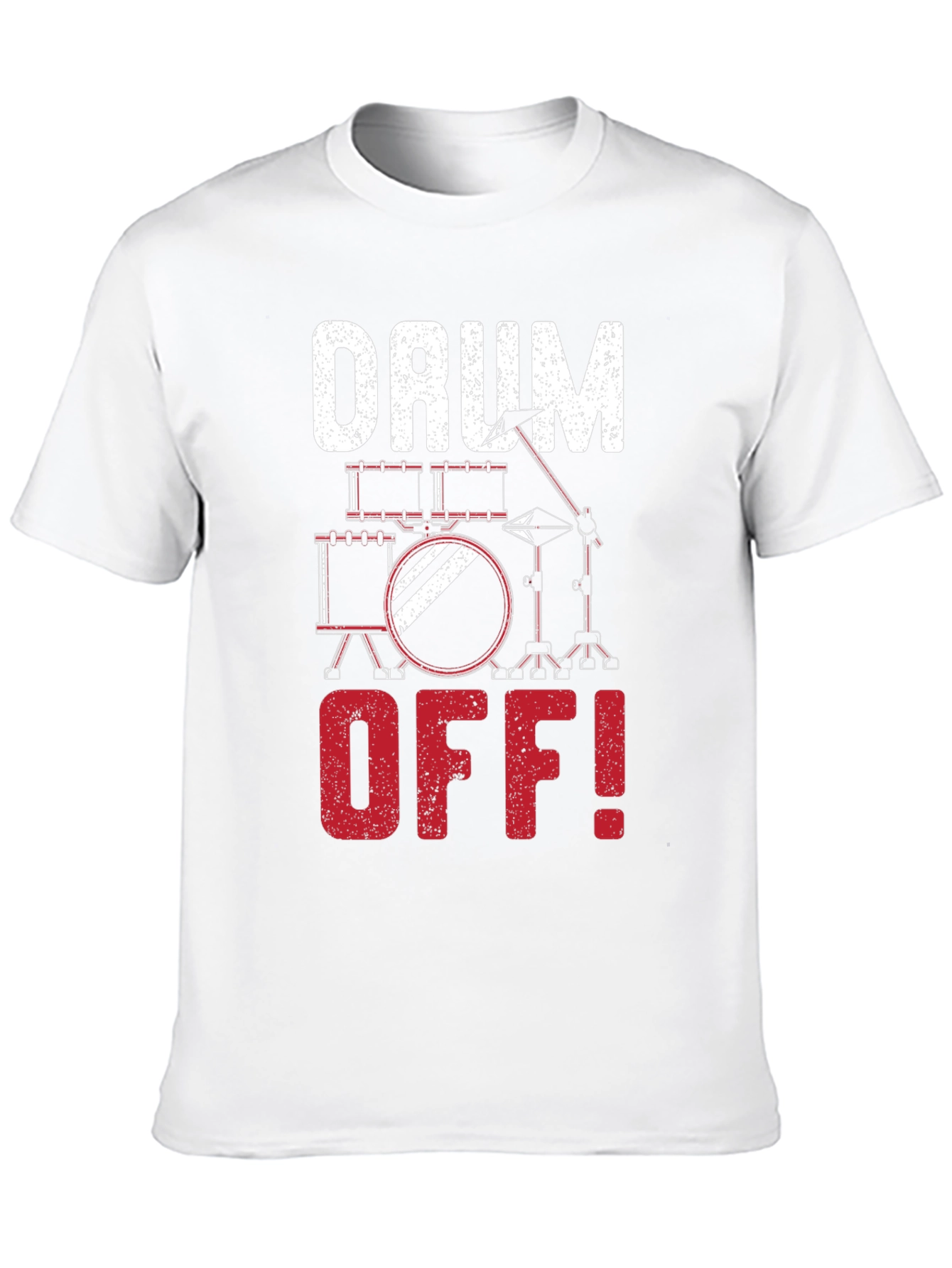 Drum Off! Black Cotton Graphic Tee