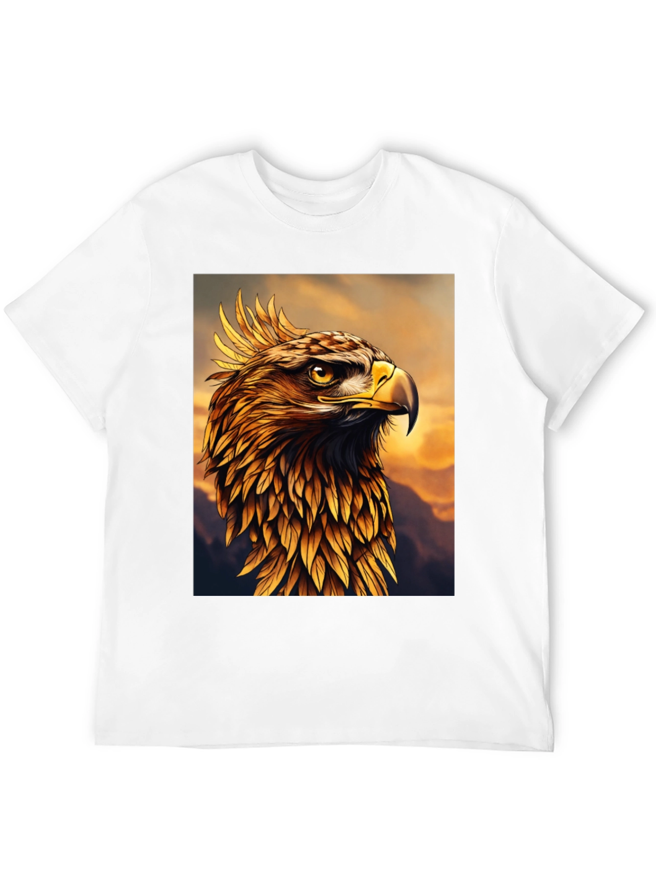 Majestic Golden Eagle Graphic Tee - Premium Quality