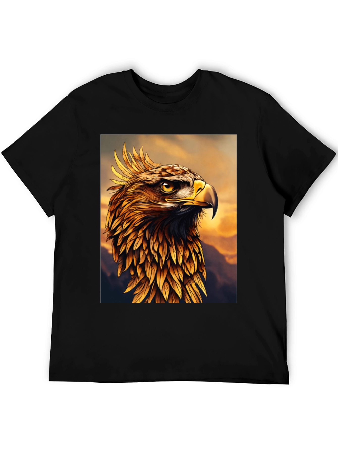 Majestic Golden Eagle Graphic Tee - Premium Quality
