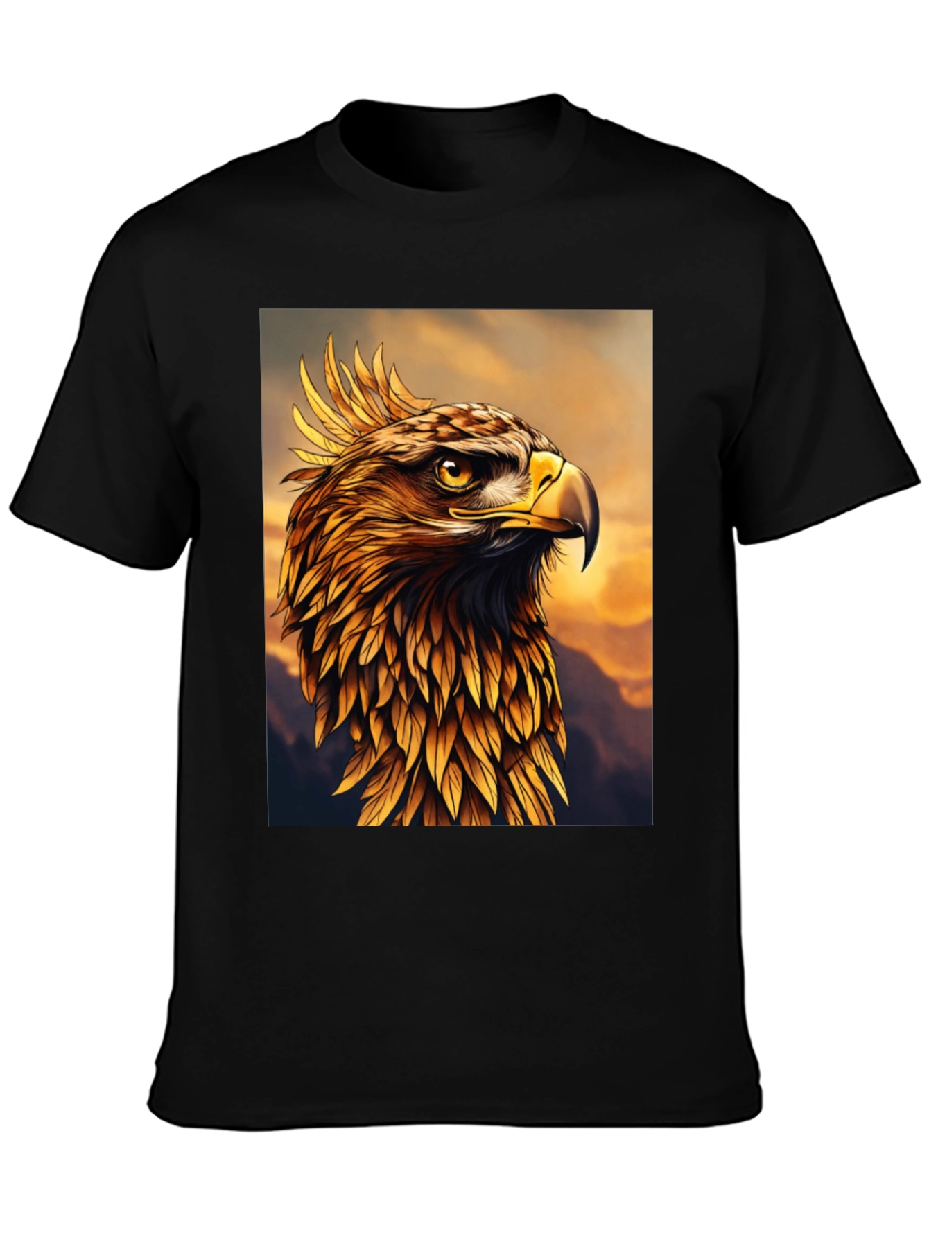 Majestic Golden Eagle Graphic Tee - Premium Quality