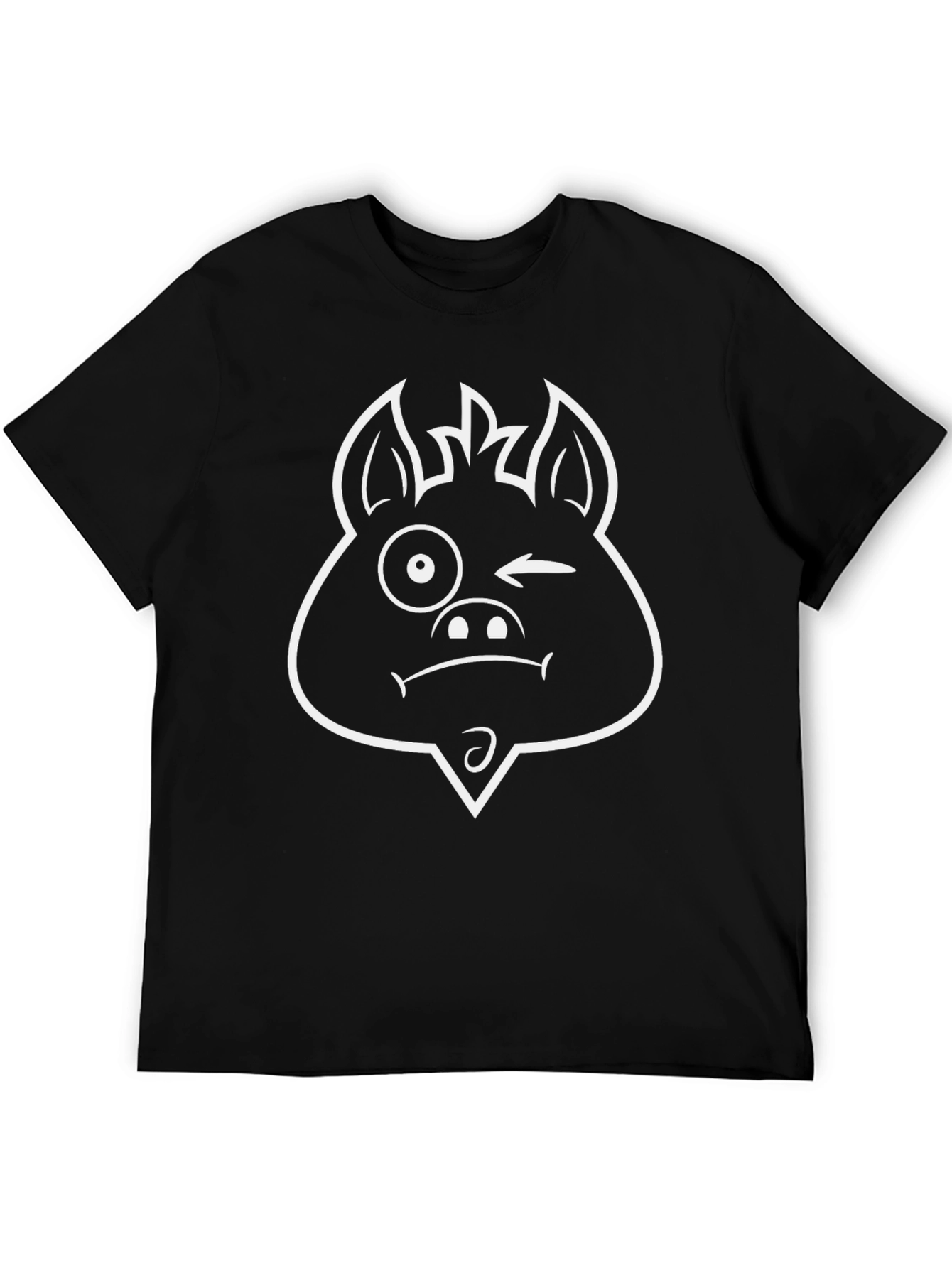 Winking Pig Graphic Black Tee