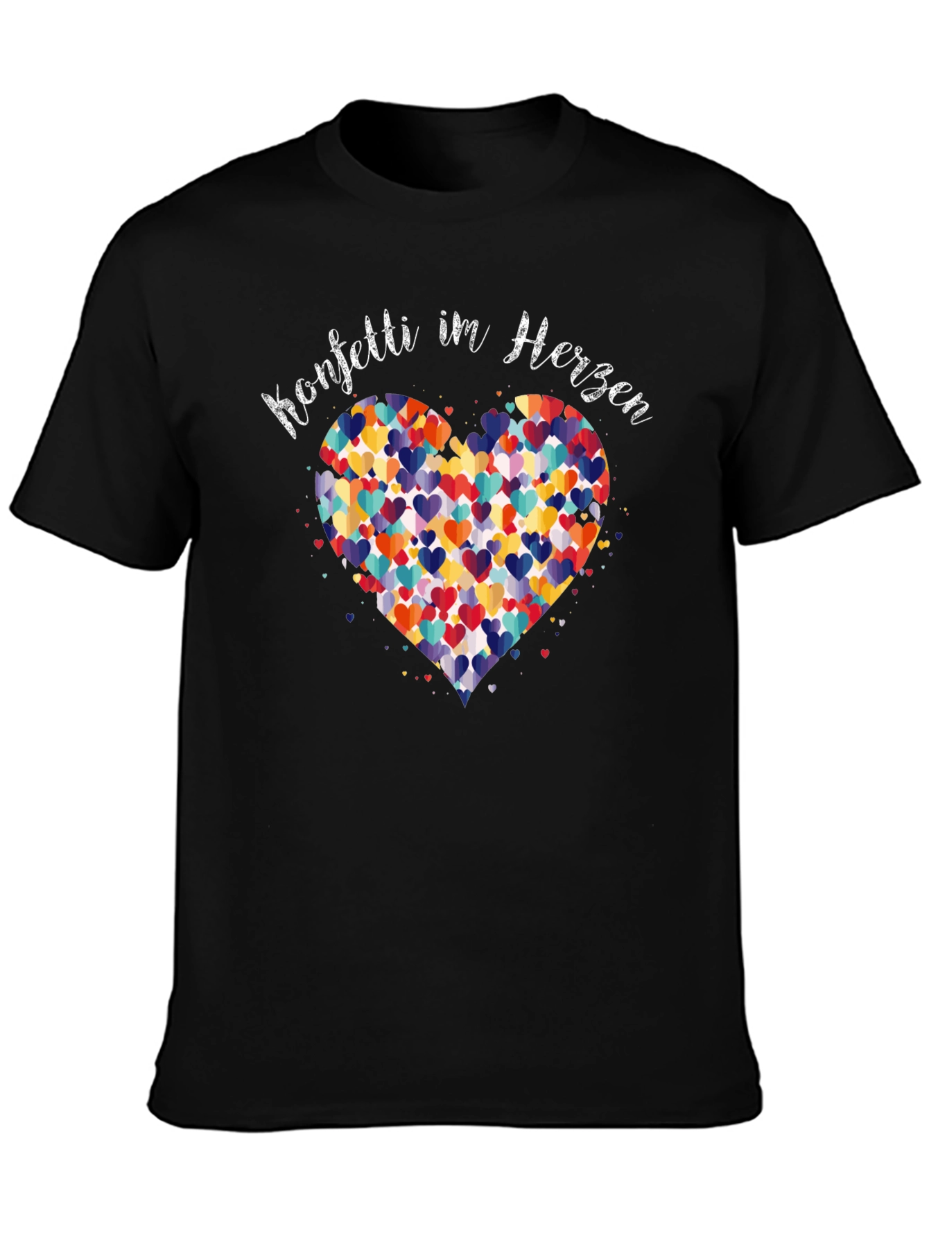 Konfetti Im Herzen Black Graphic T-Shirt