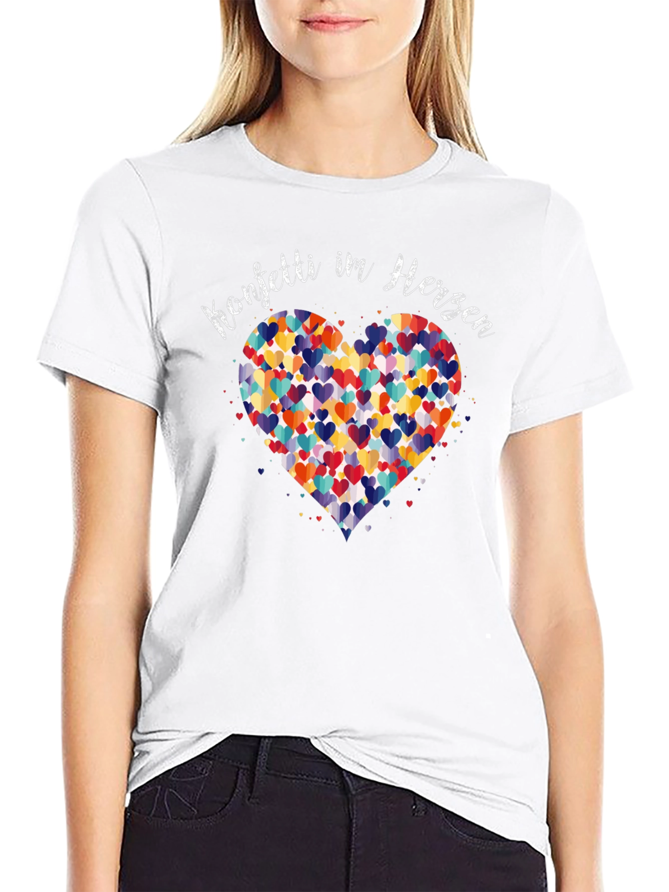 Konfetti Im Herzen Black Graphic T-Shirt