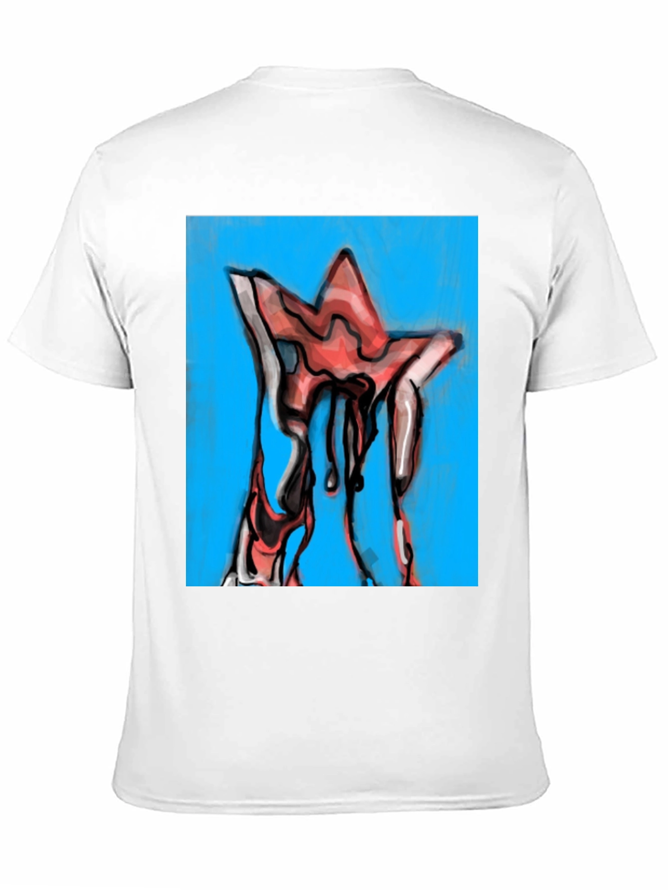 Dripping Star Graphic Tee - Unique Artistic Design