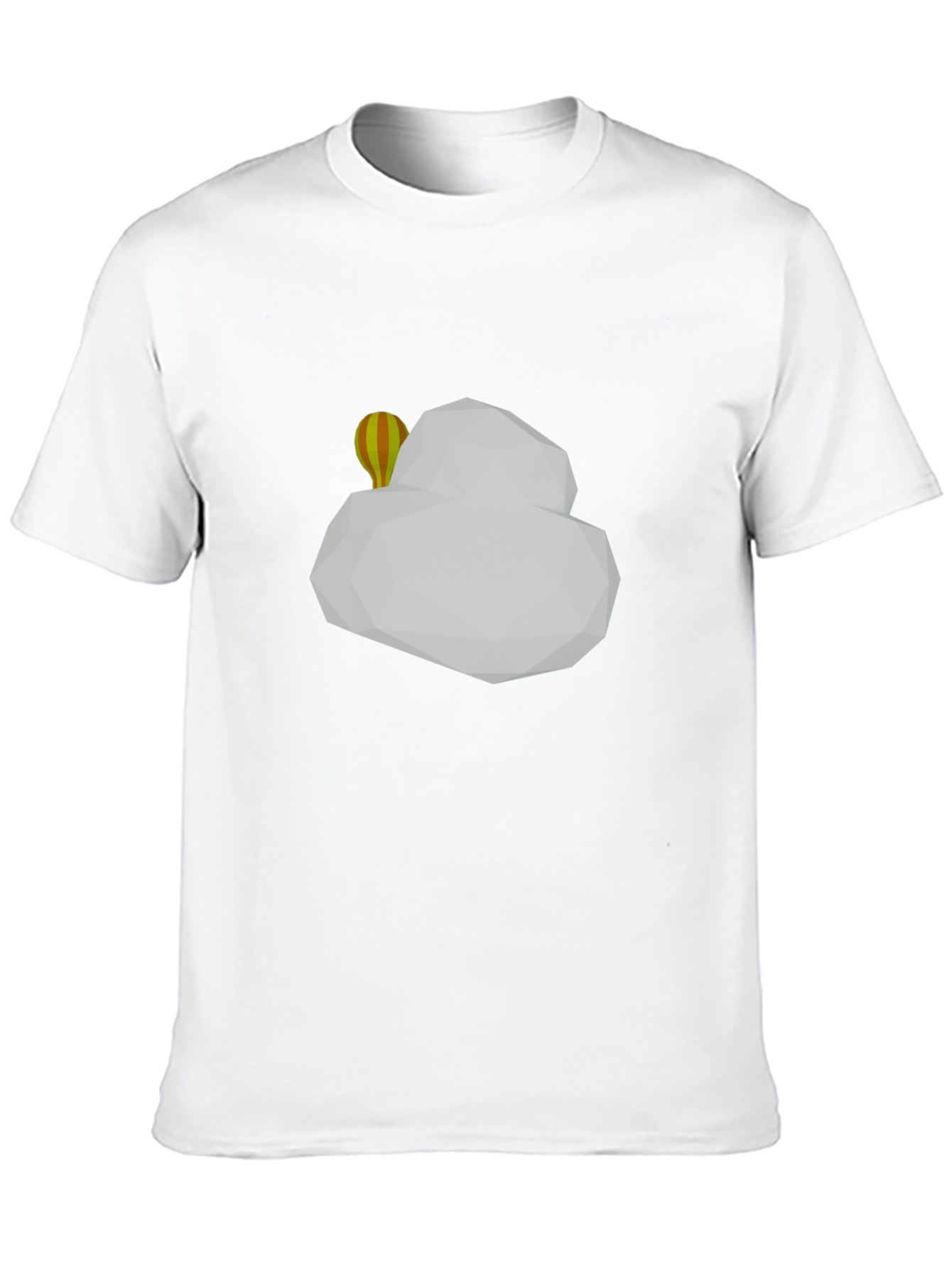 Geometric Cloud & Balloon Black T-Shirt