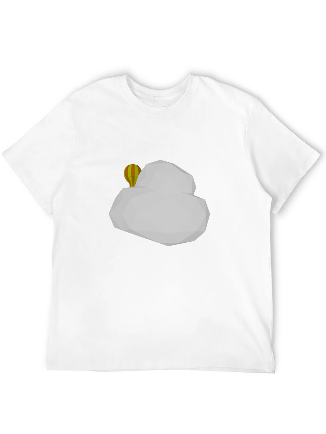 Geometric Cloud & Balloon Black T-Shirt