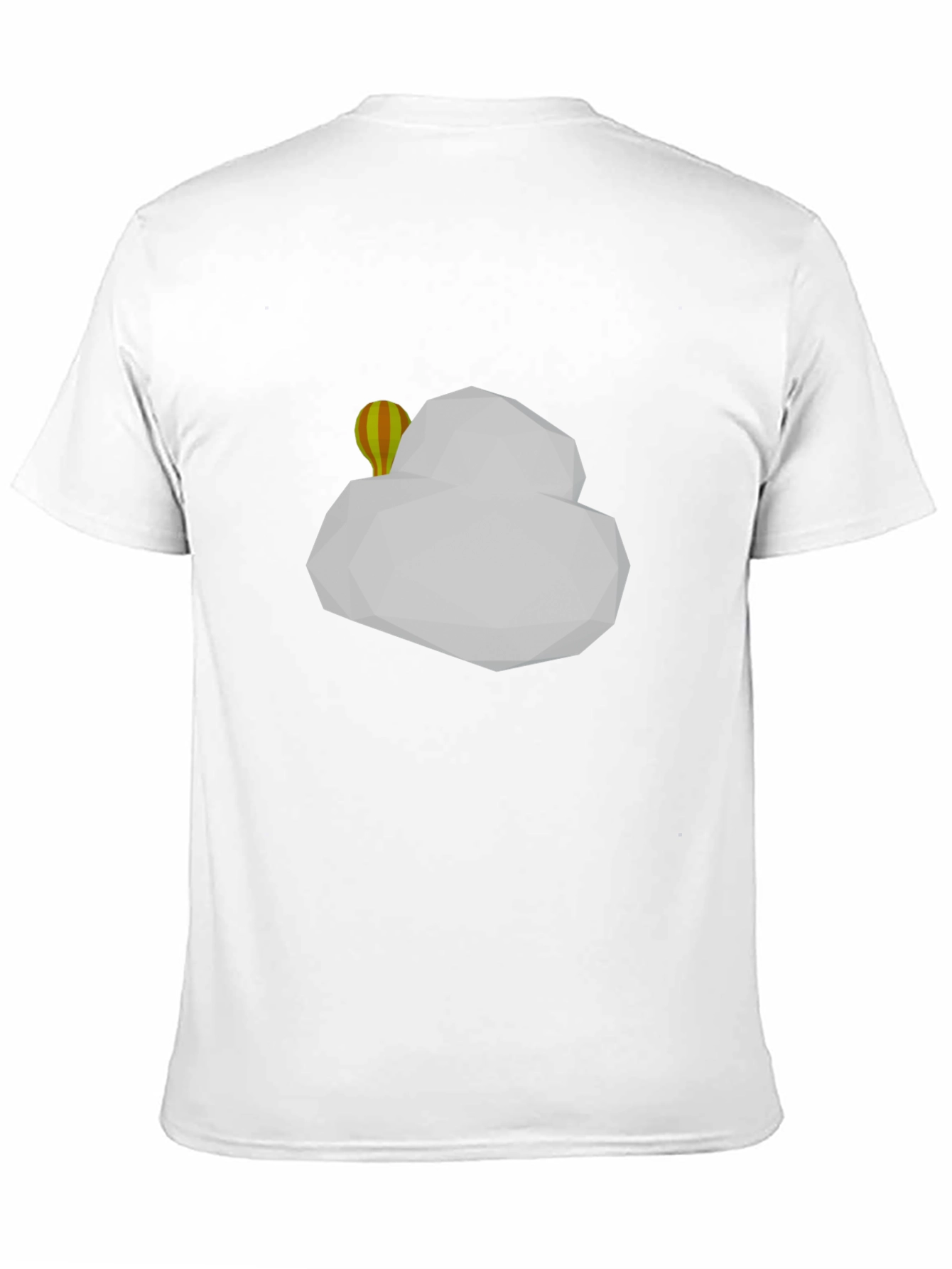 Geometric Cloud & Balloon Black T-Shirt