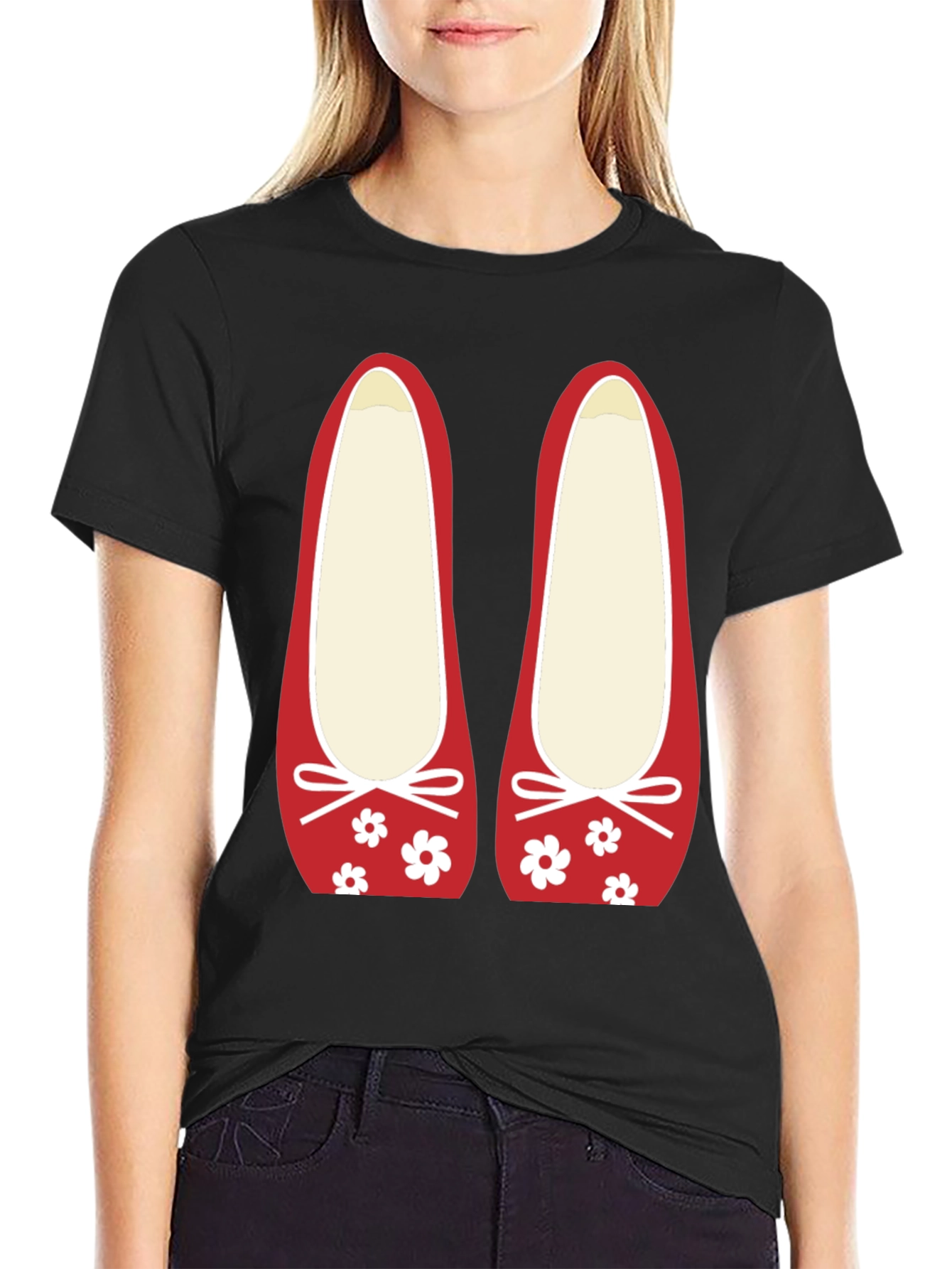 Ballet Flat Graphic Tee - Cute Casual Top