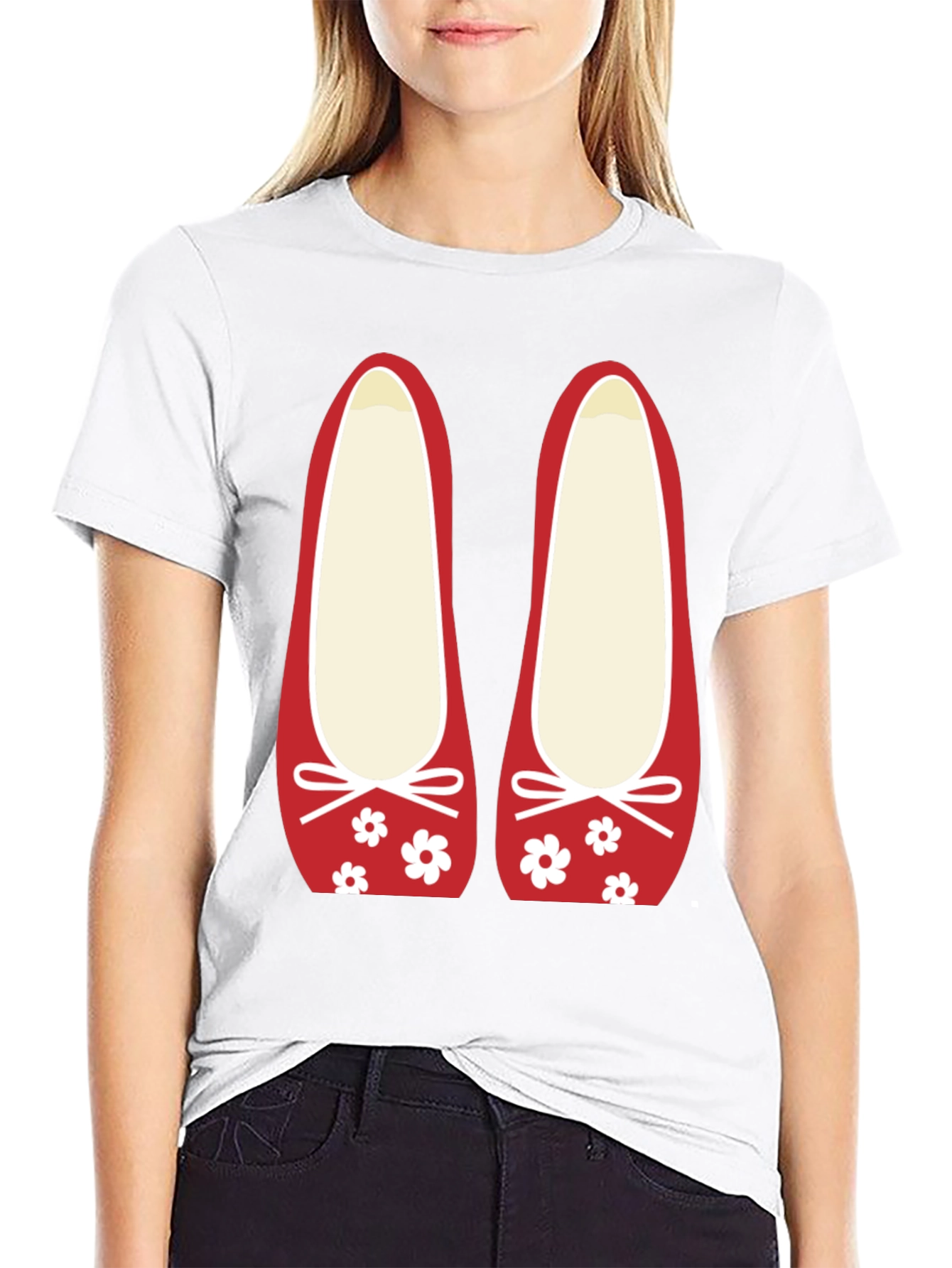 Ballet Flat Graphic Tee - Cute Casual Top