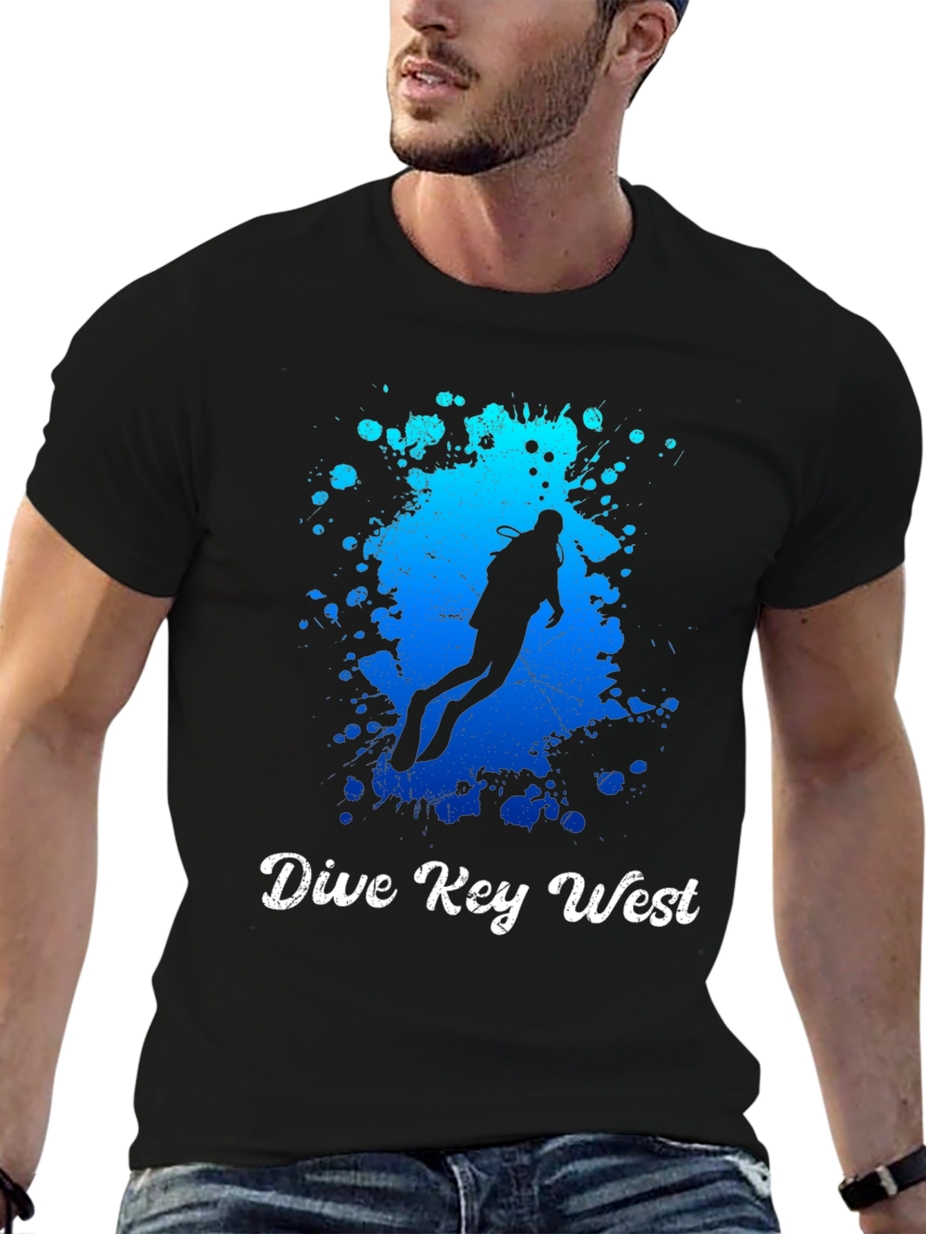 Dive Key West T-Shirt - Scuba Diver Graphic