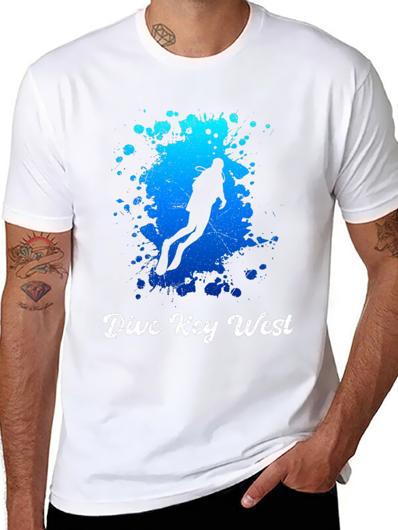 Dive Key West T-Shirt - Scuba Diver Graphic