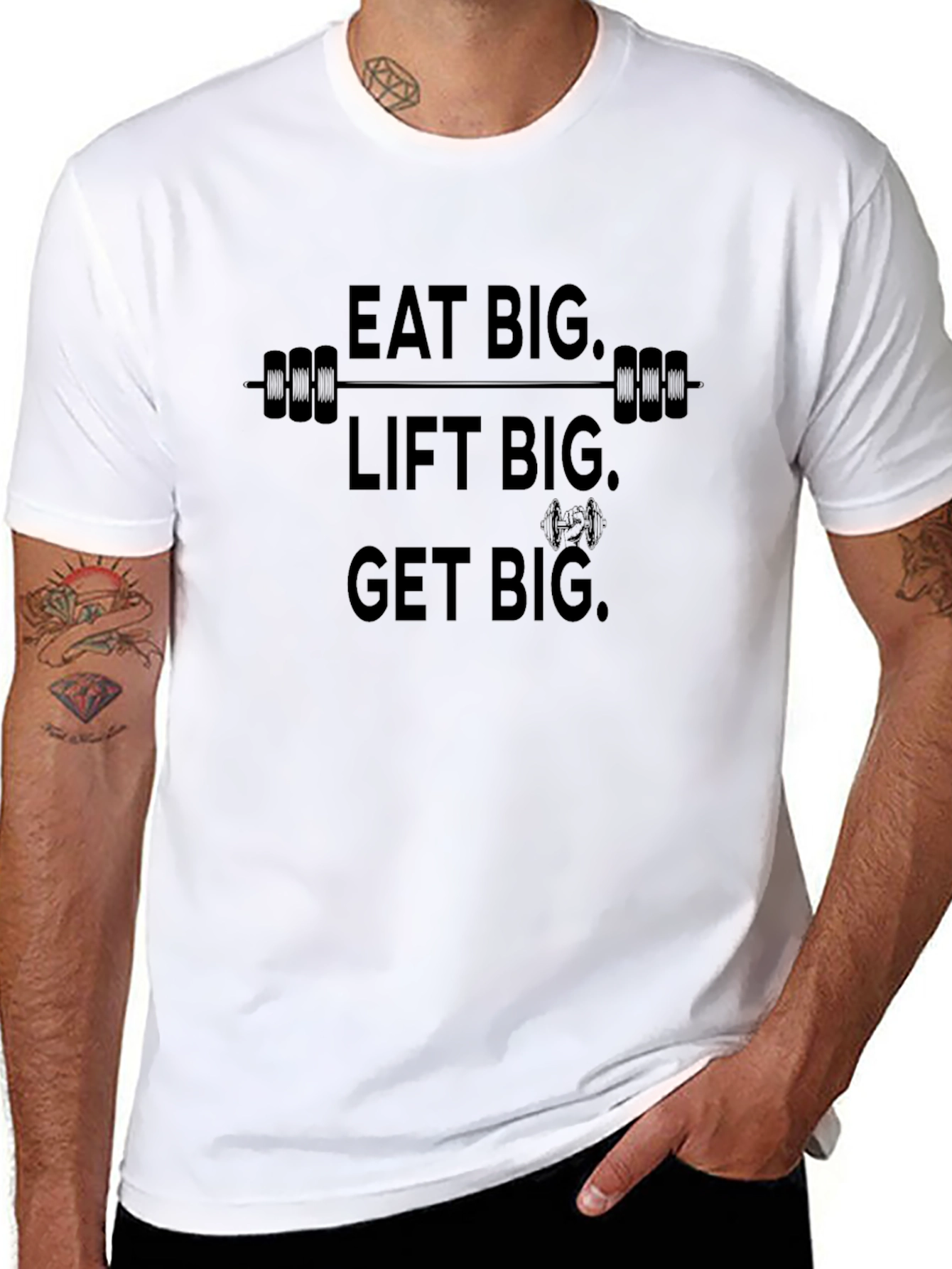 Eat Big Lift Big Get Big Black T-Shirt