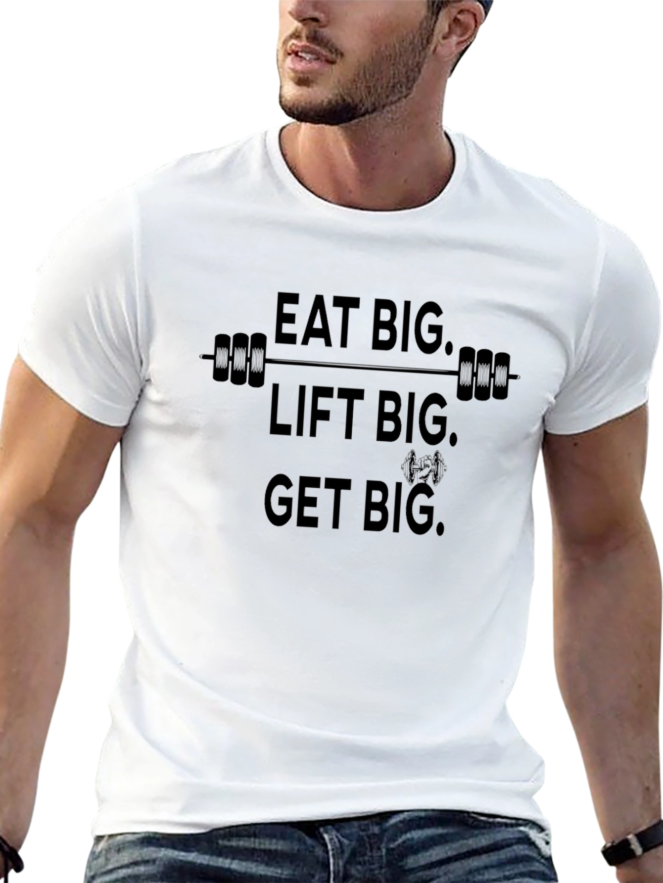 Eat Big Lift Big Get Big Black T-Shirt