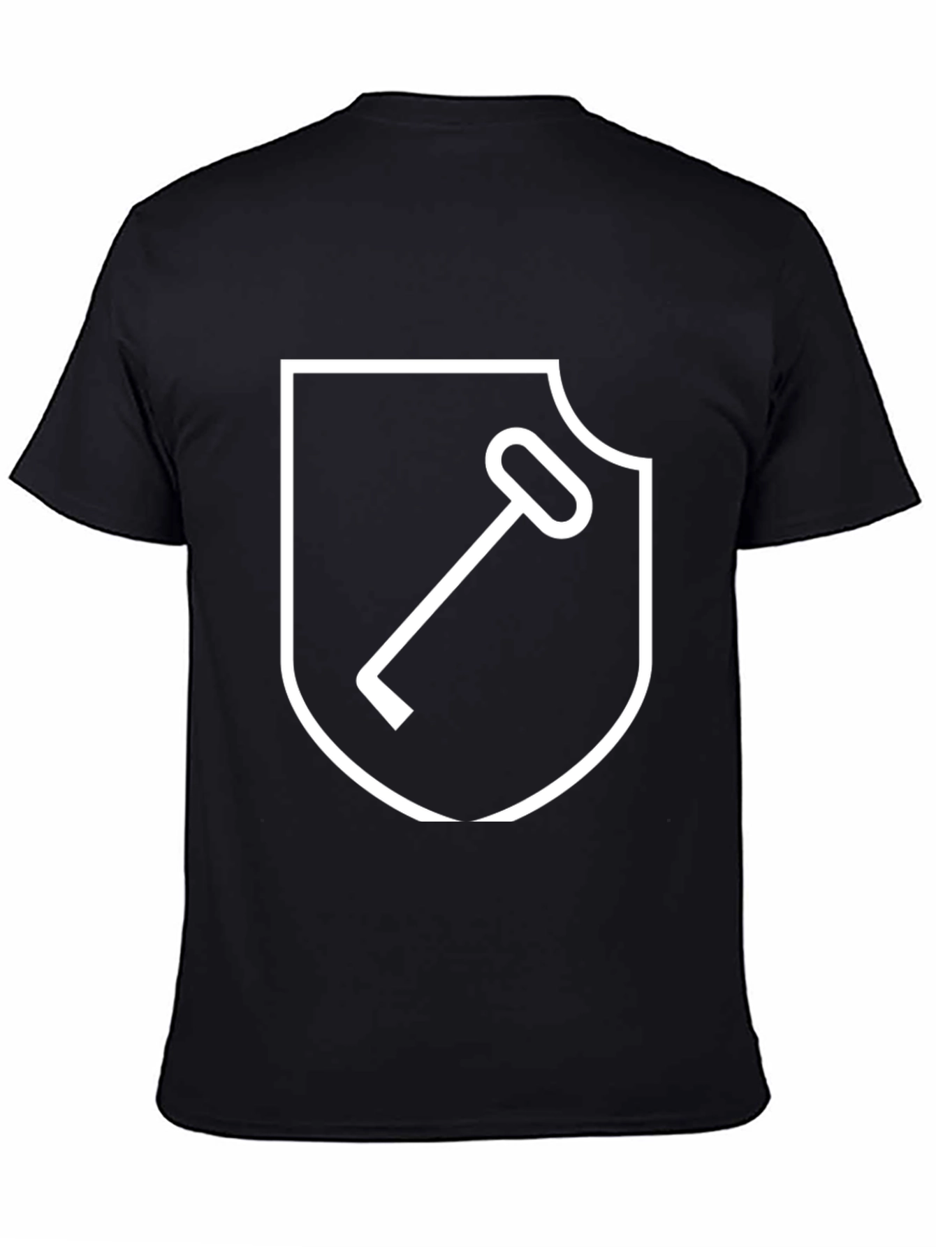Retro Key Shield Graphic T-Shirt - Black