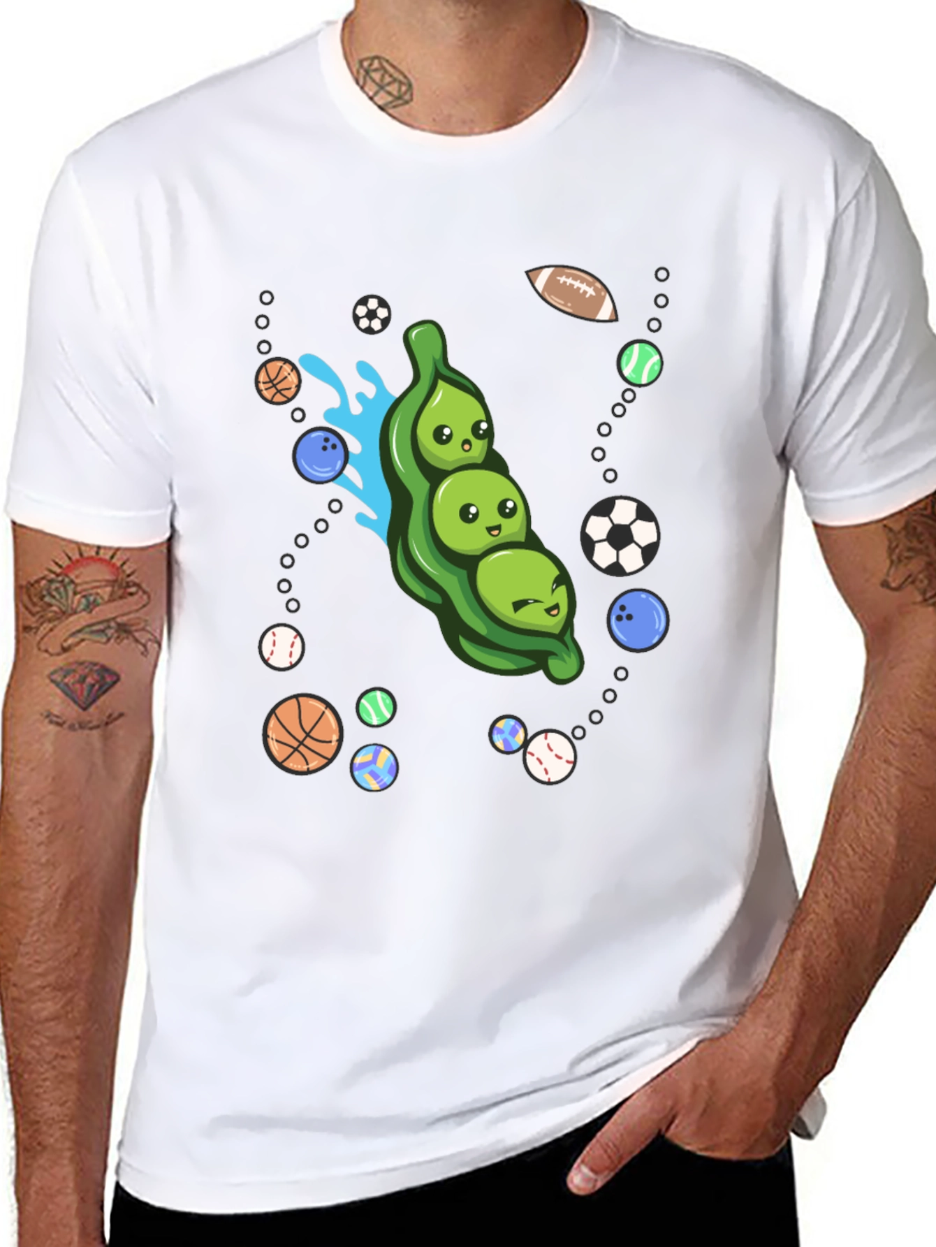 Funny Peas in a Pod Sports T-Shirt