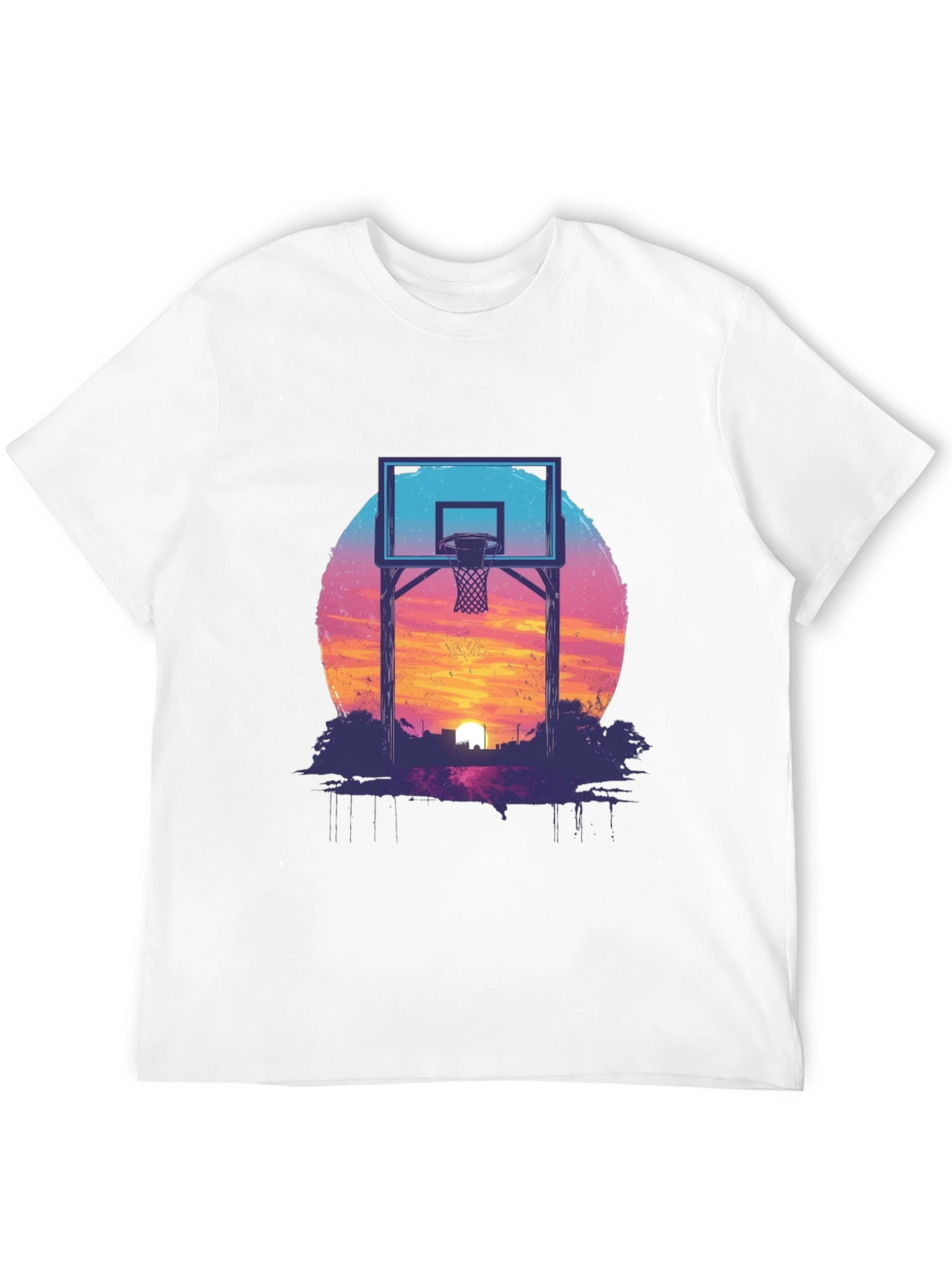 Sunset Basketball T-Shirt - Graphic Tee