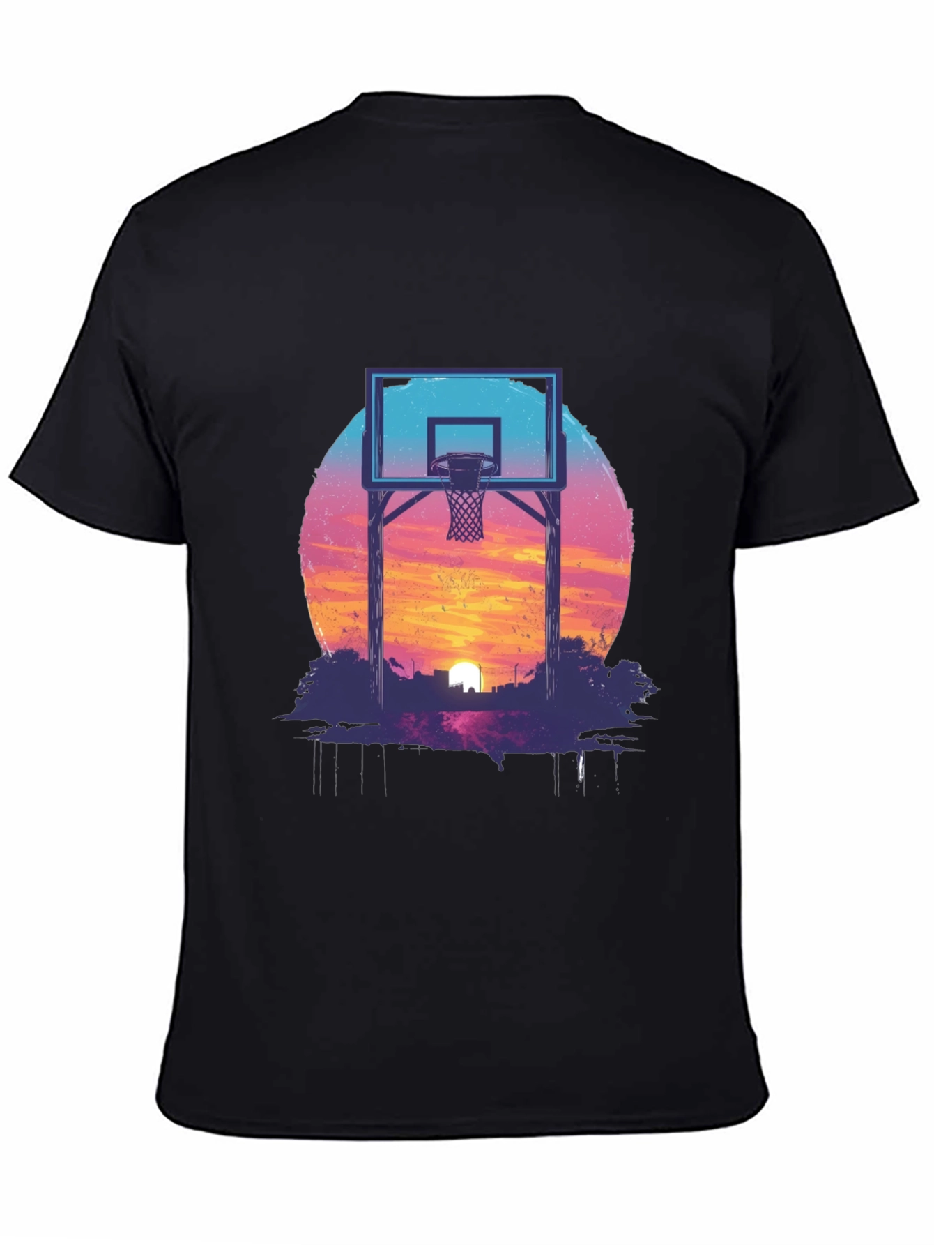 Sunset Basketball T-Shirt - Graphic Tee