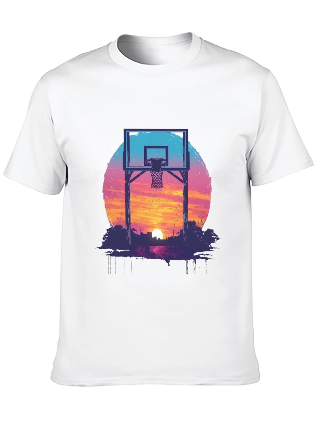 Sunset Basketball T-Shirt - Graphic Tee